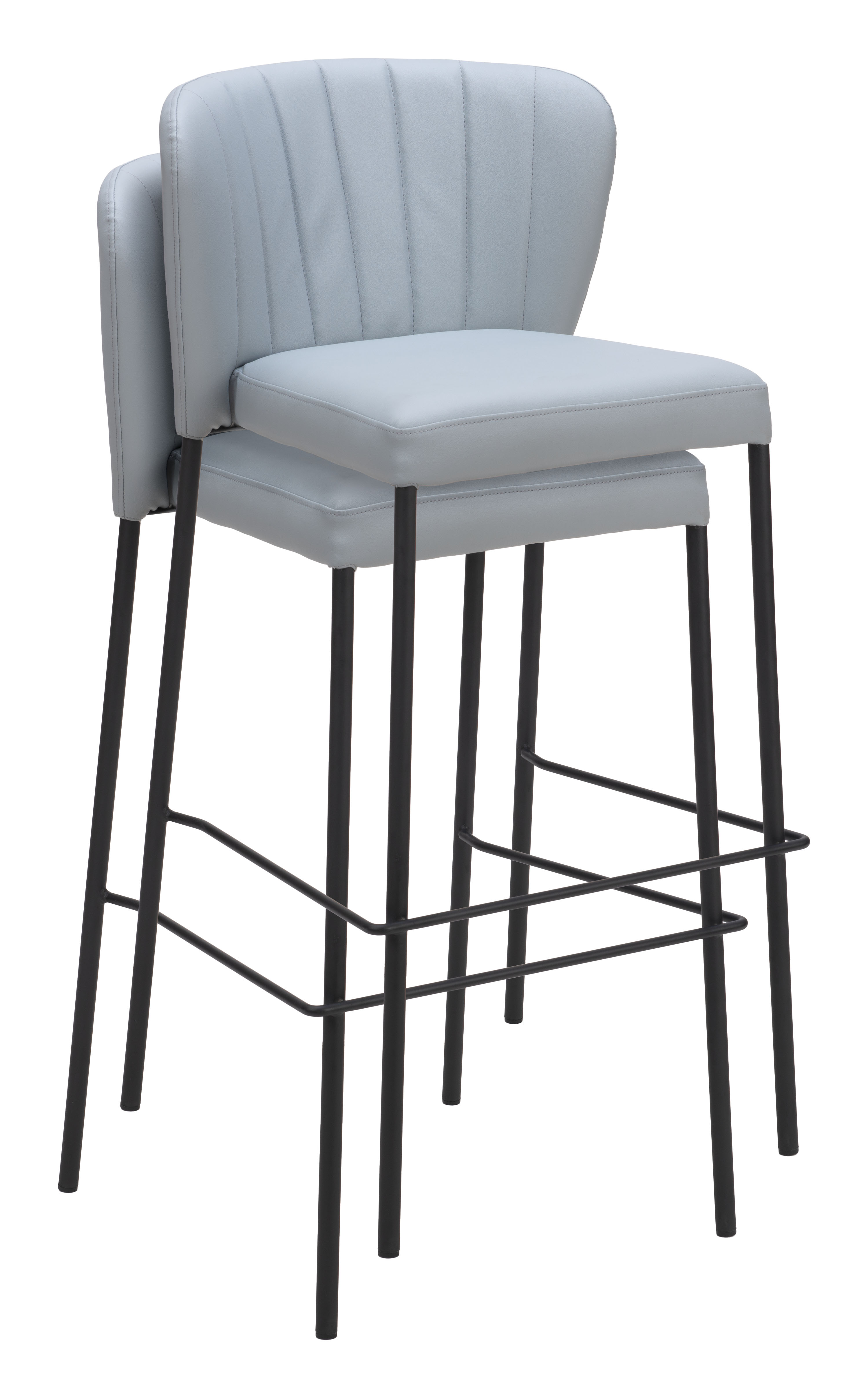 ZUO Linz Barstool (Set of 2) - Gray