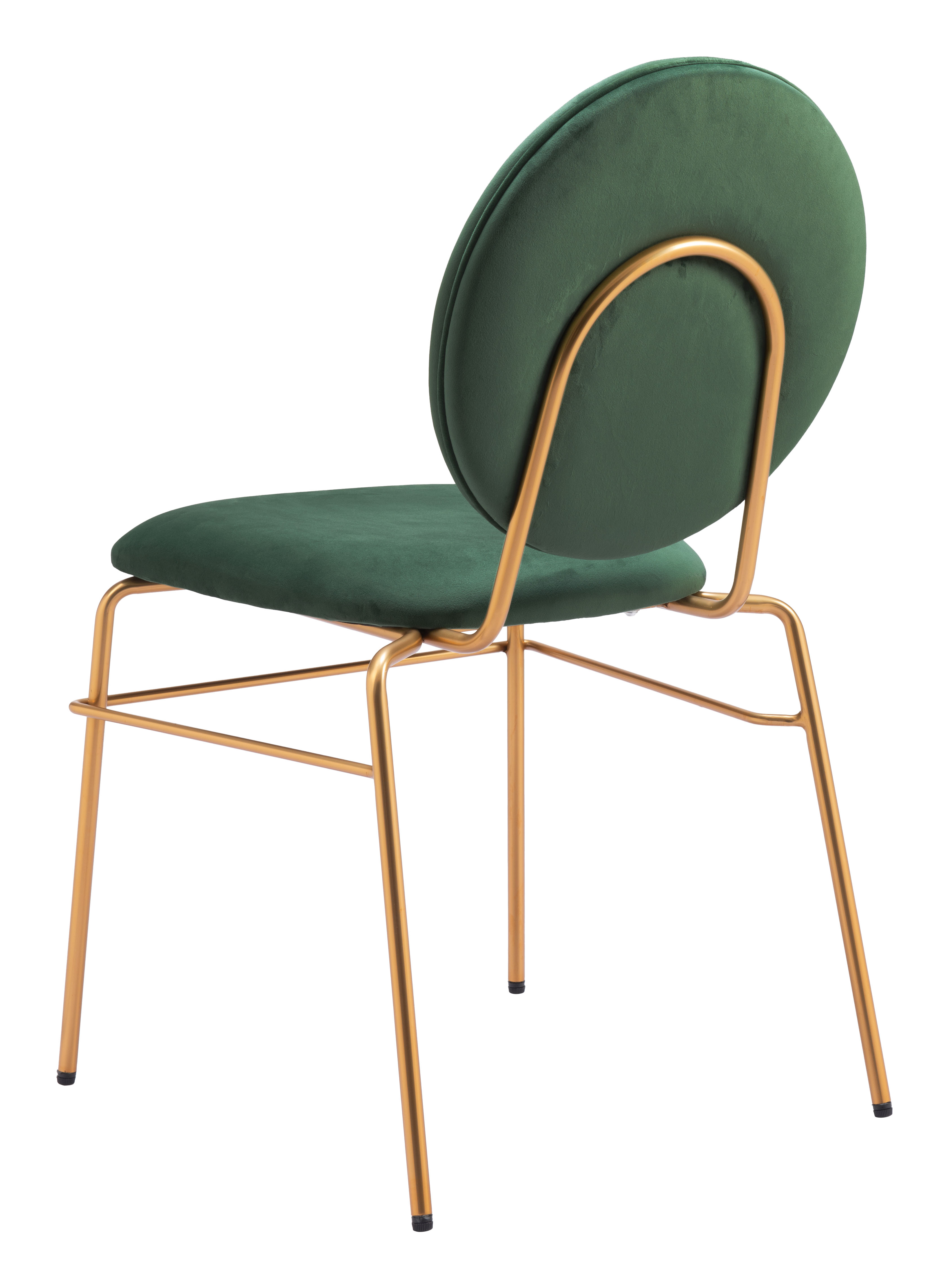 ZUO - Odessa Dining Chair (Set of 2) in Green/Gold