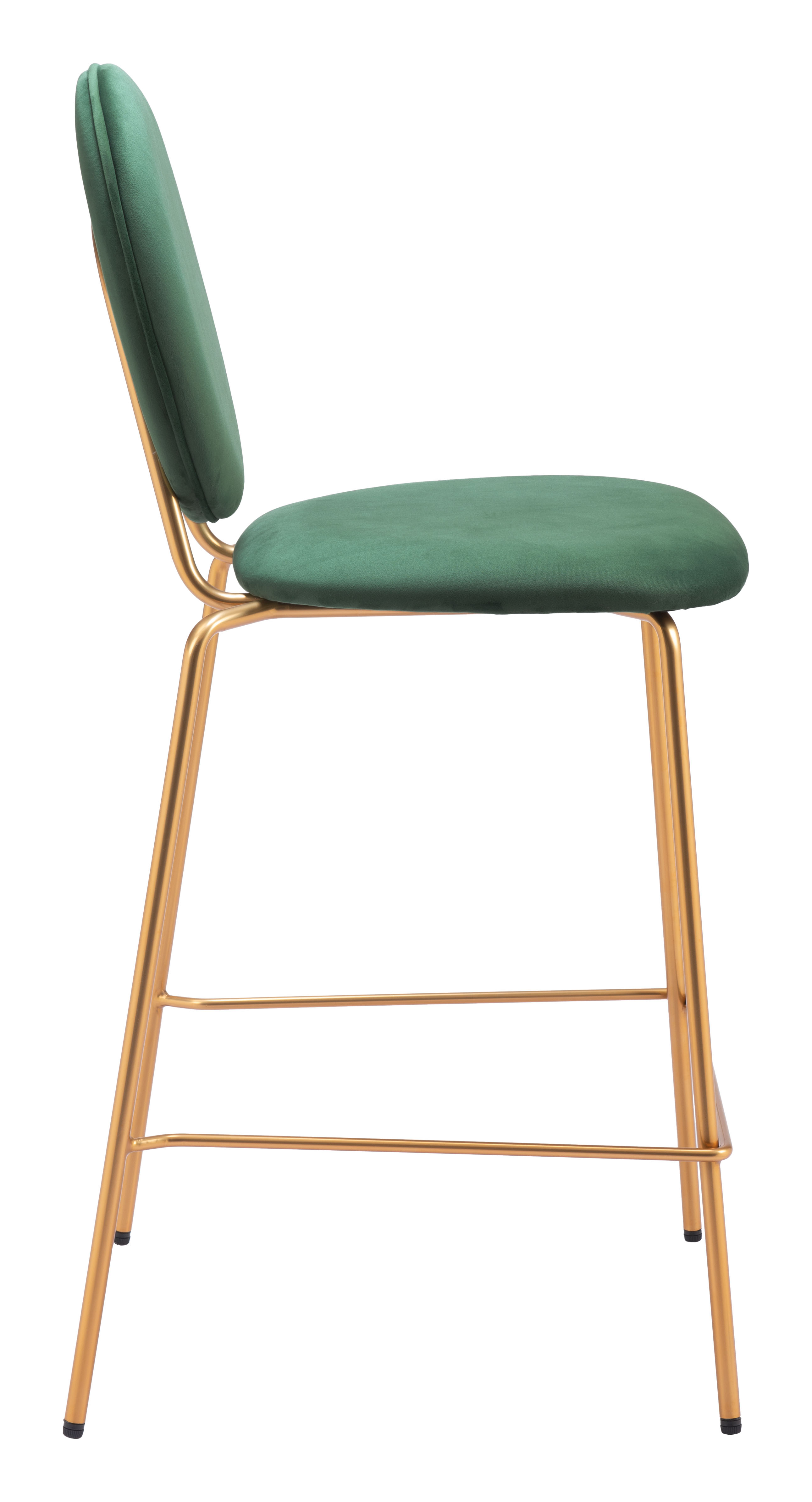 ZUO - Odessa Counter Stool (Set of 2) in Green/Gold