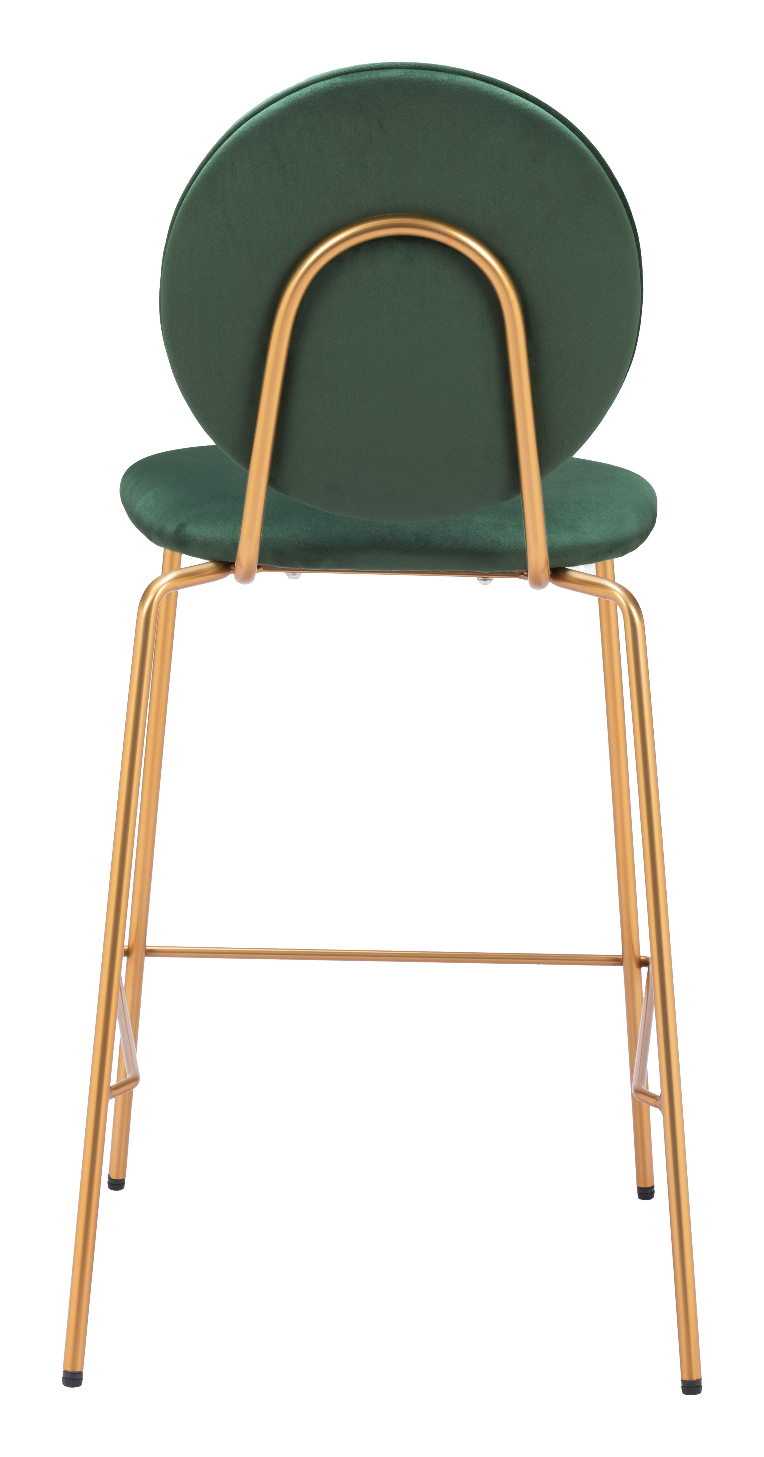 ZUO - Odessa Counter Stool (Set of 2) in Green/Gold