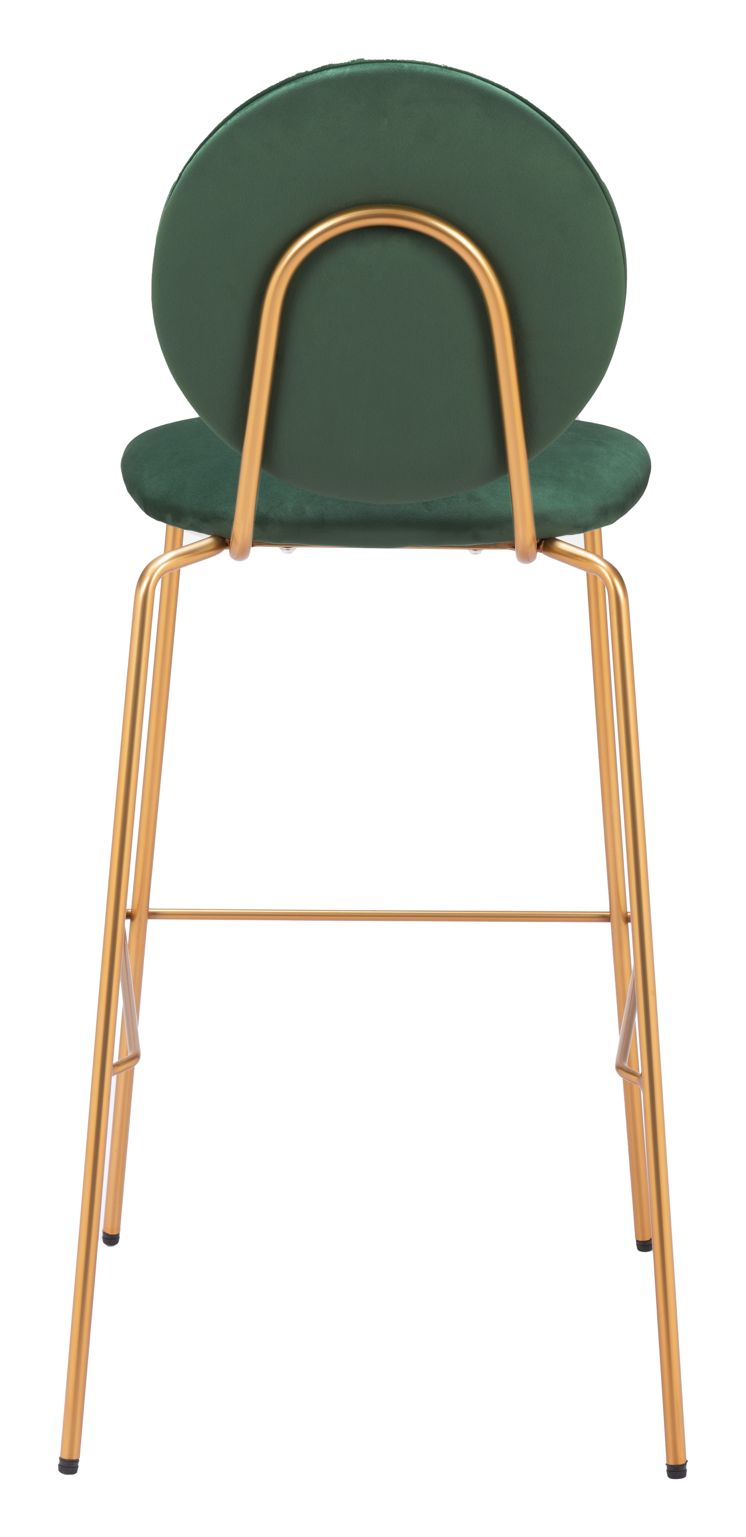 ZUO - Odessa Barstool (Set of 2) in Green/Gold