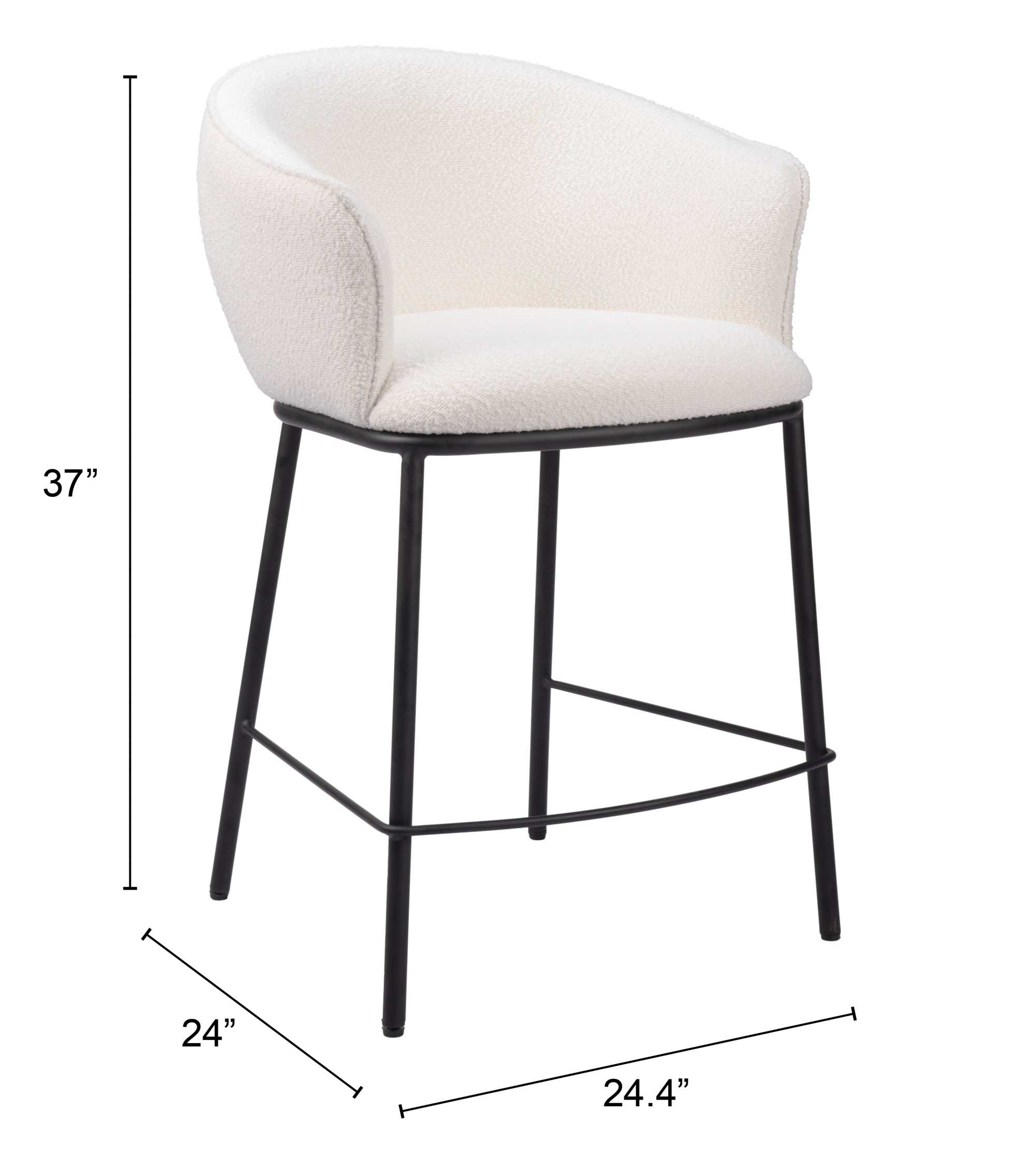 ZUO Essen Counter Stool - Ivory