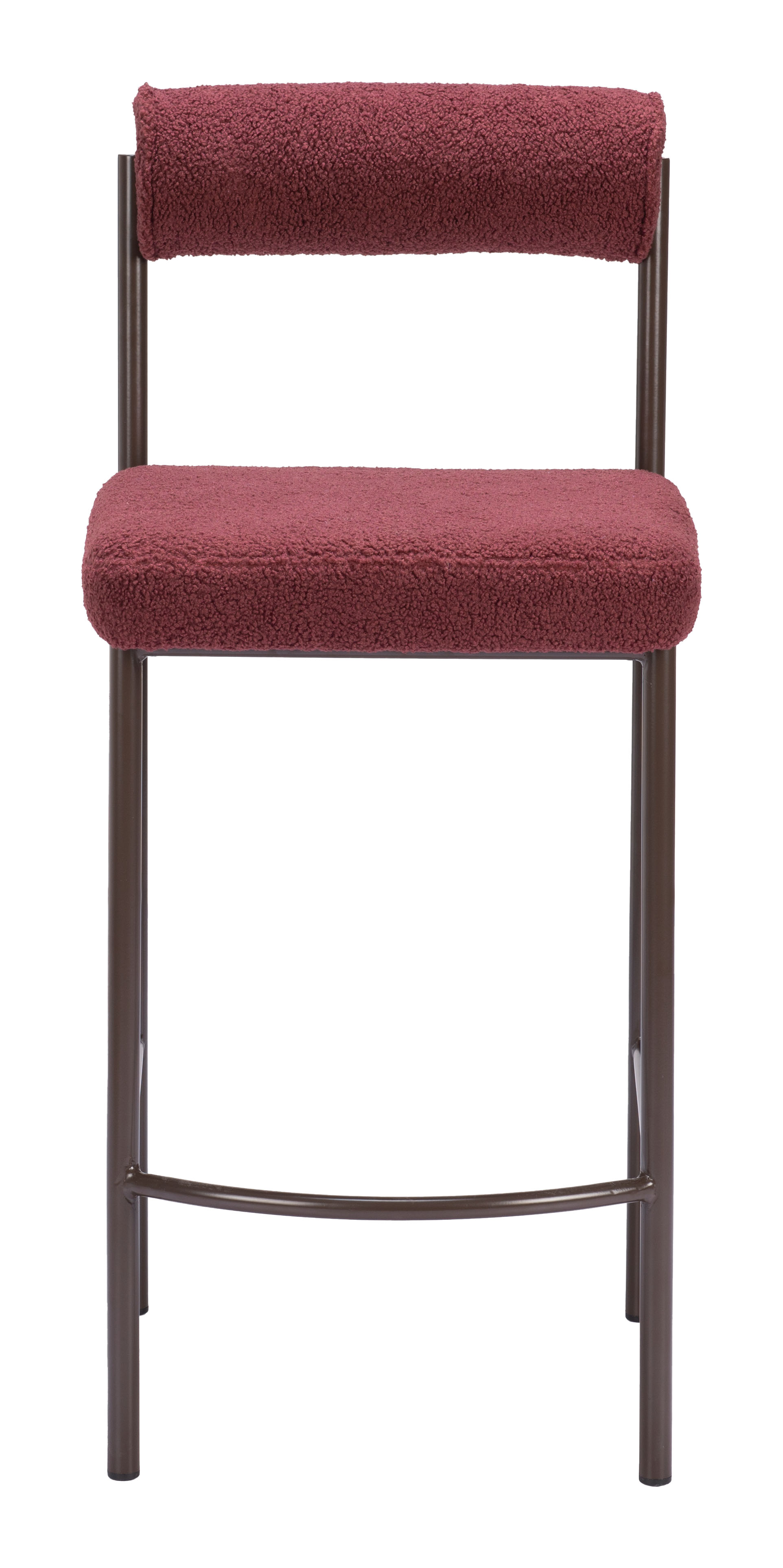 ZUO Livorno Counter Stool (Set of 2) - Red/Bronze