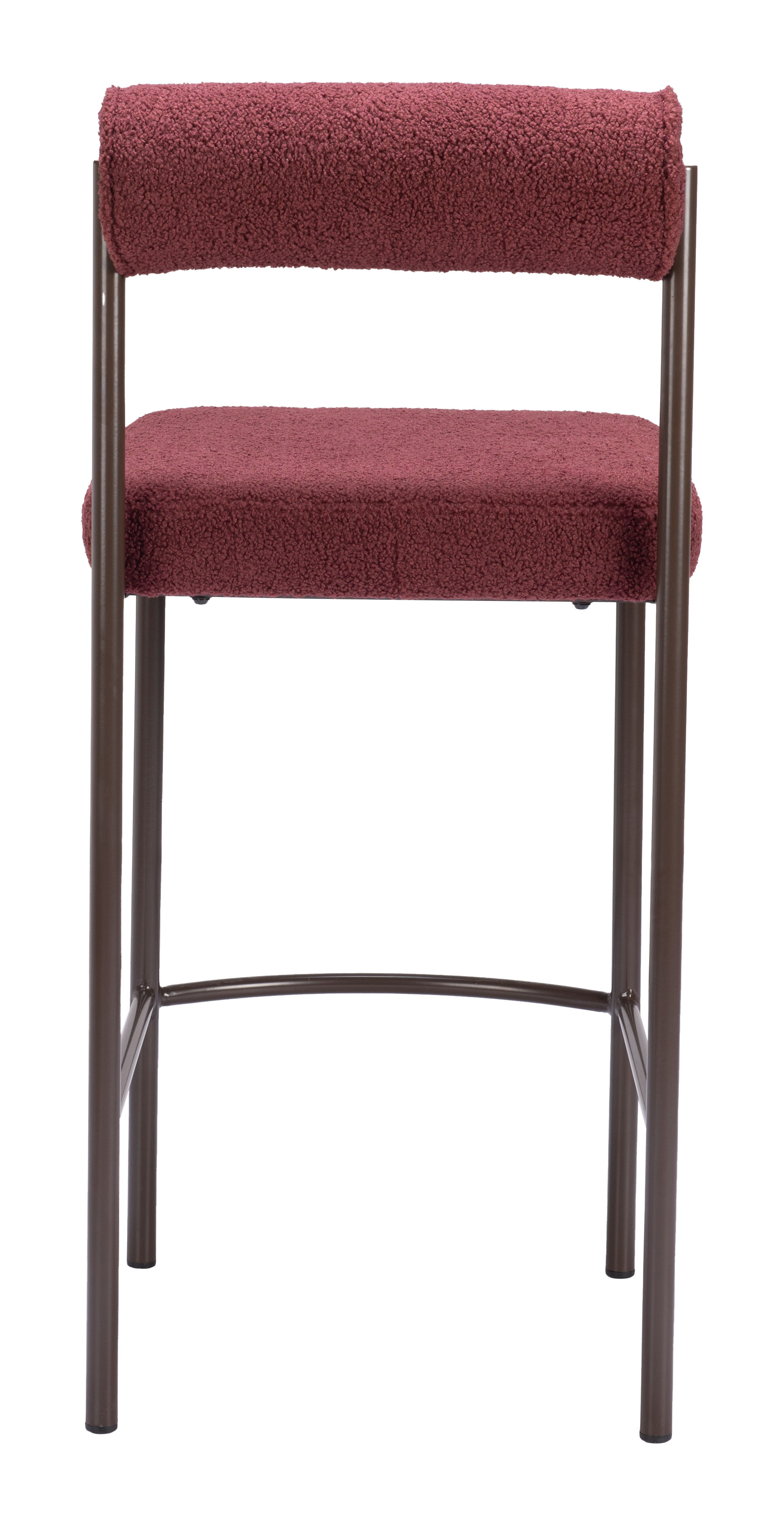 ZUO Livorno Counter Stool (Set of 2) - Red/Bronze