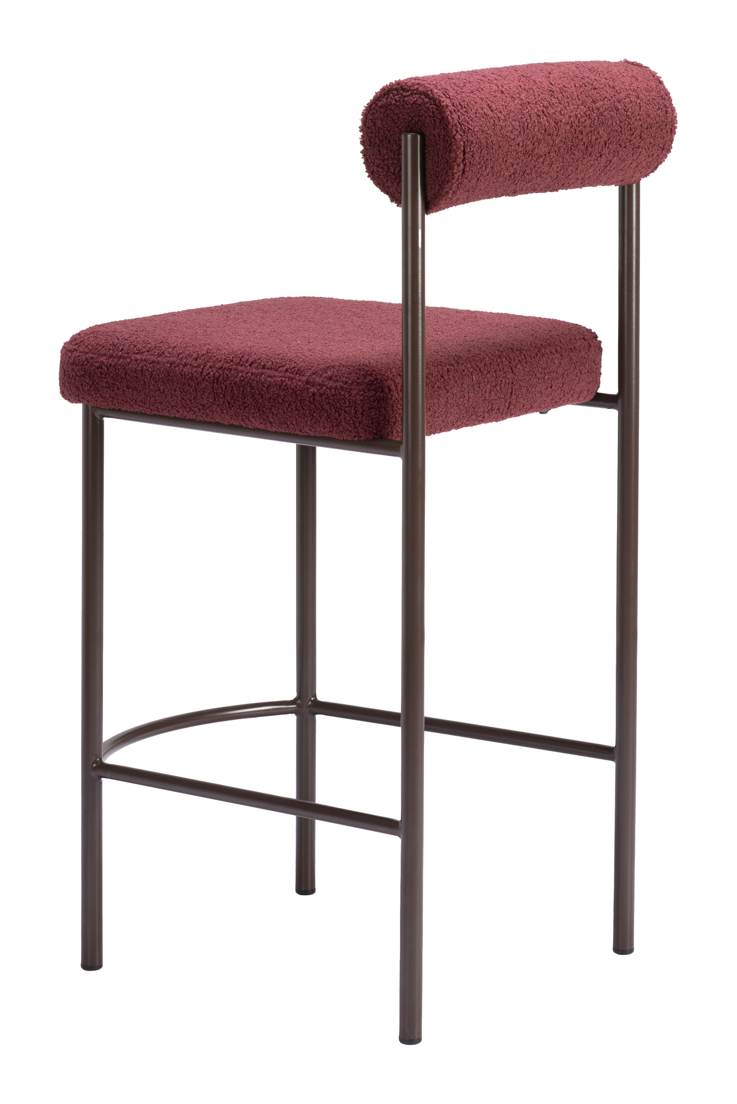 ZUO Livorno Counter Stool (Set of 2) - Red/Bronze