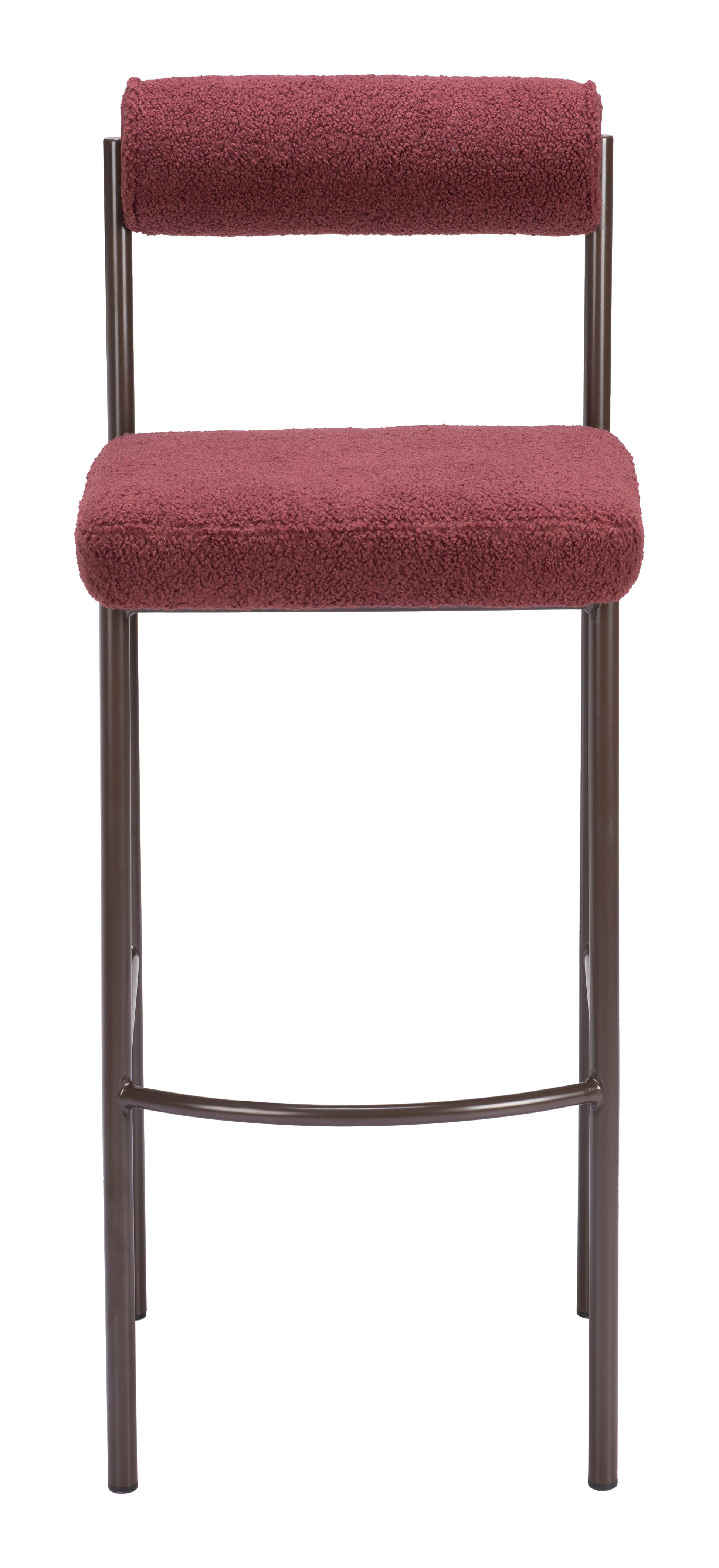 ZUO Livorno Barstool (Set of 2) - Red/Bronze