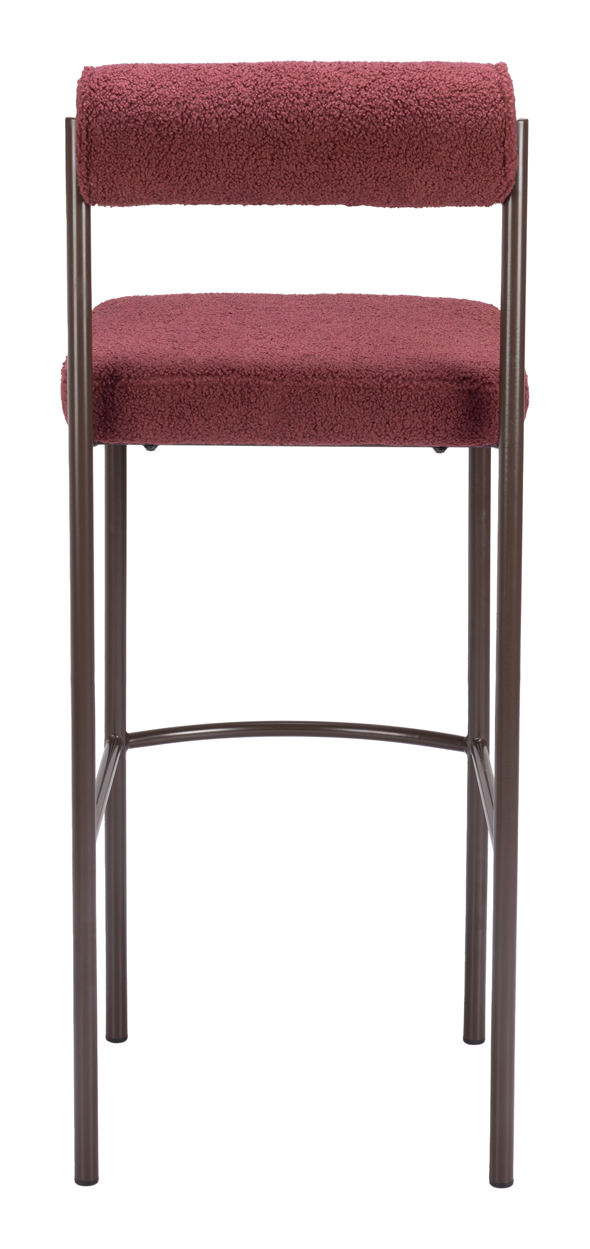 ZUO Livorno Barstool (Set of 2) - Red/Bronze