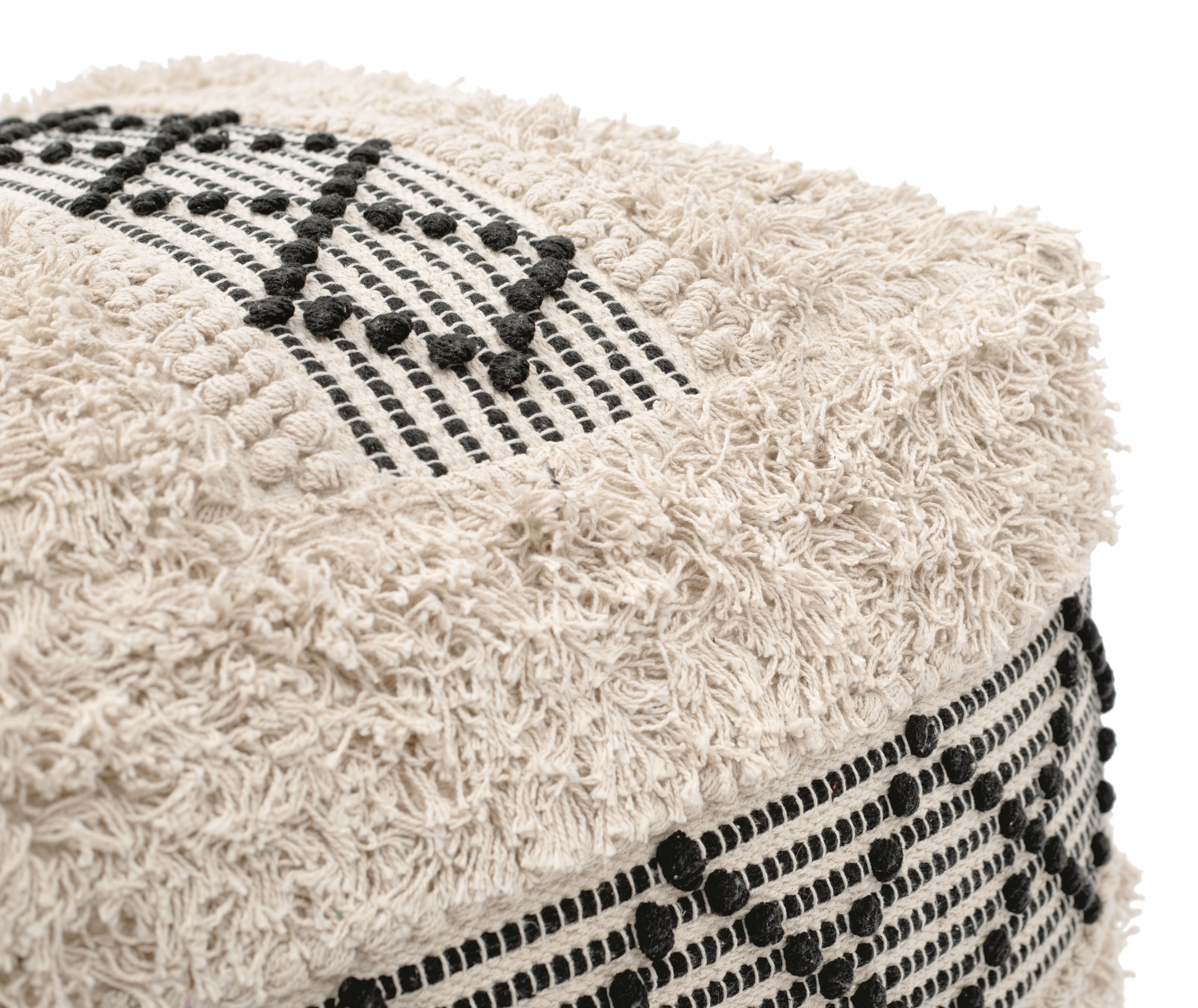 ZUO™ Pisco Ottoman - Beige/Black