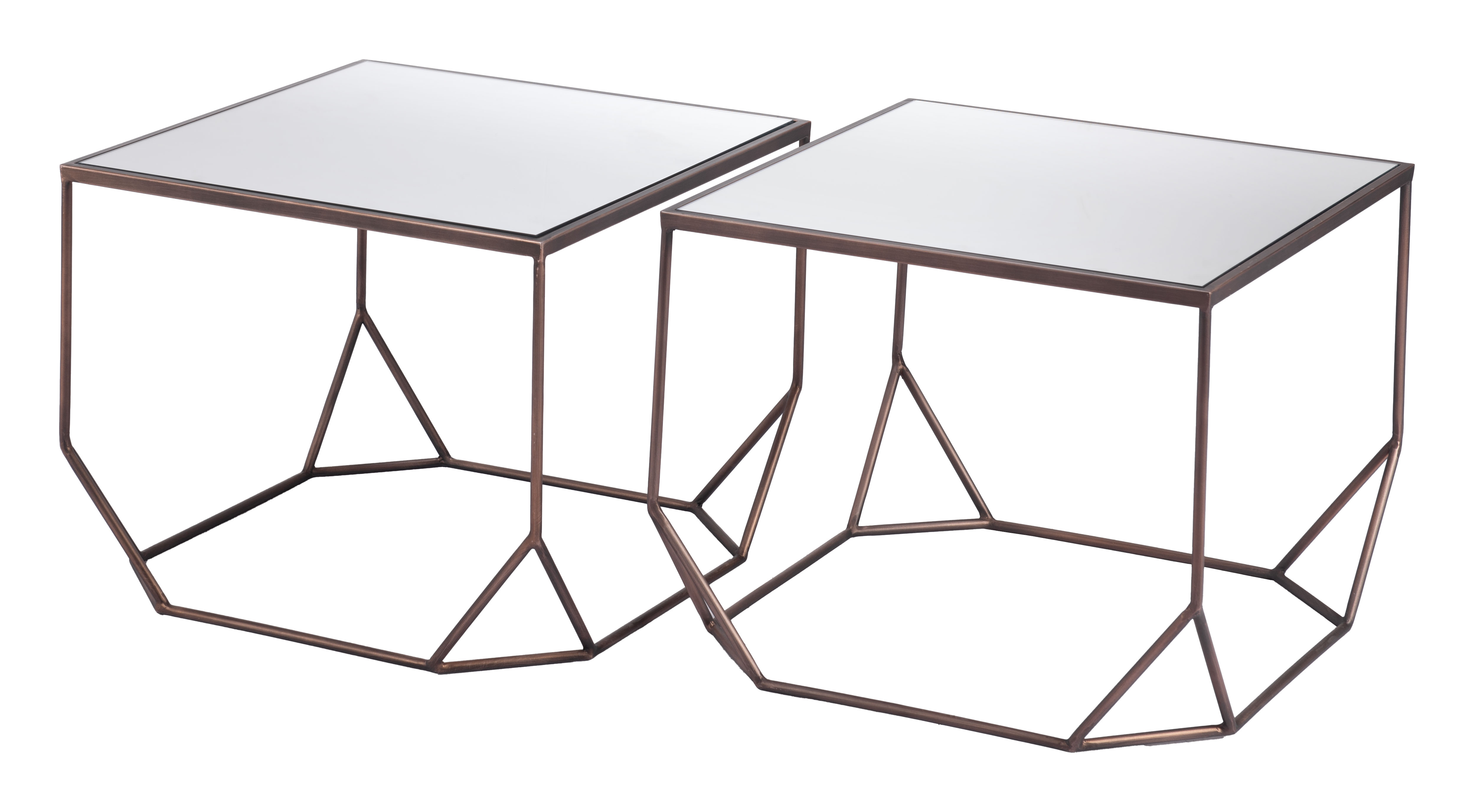 ZUO™ Arzon Coffee Table Set (2-Piece) - Bronze