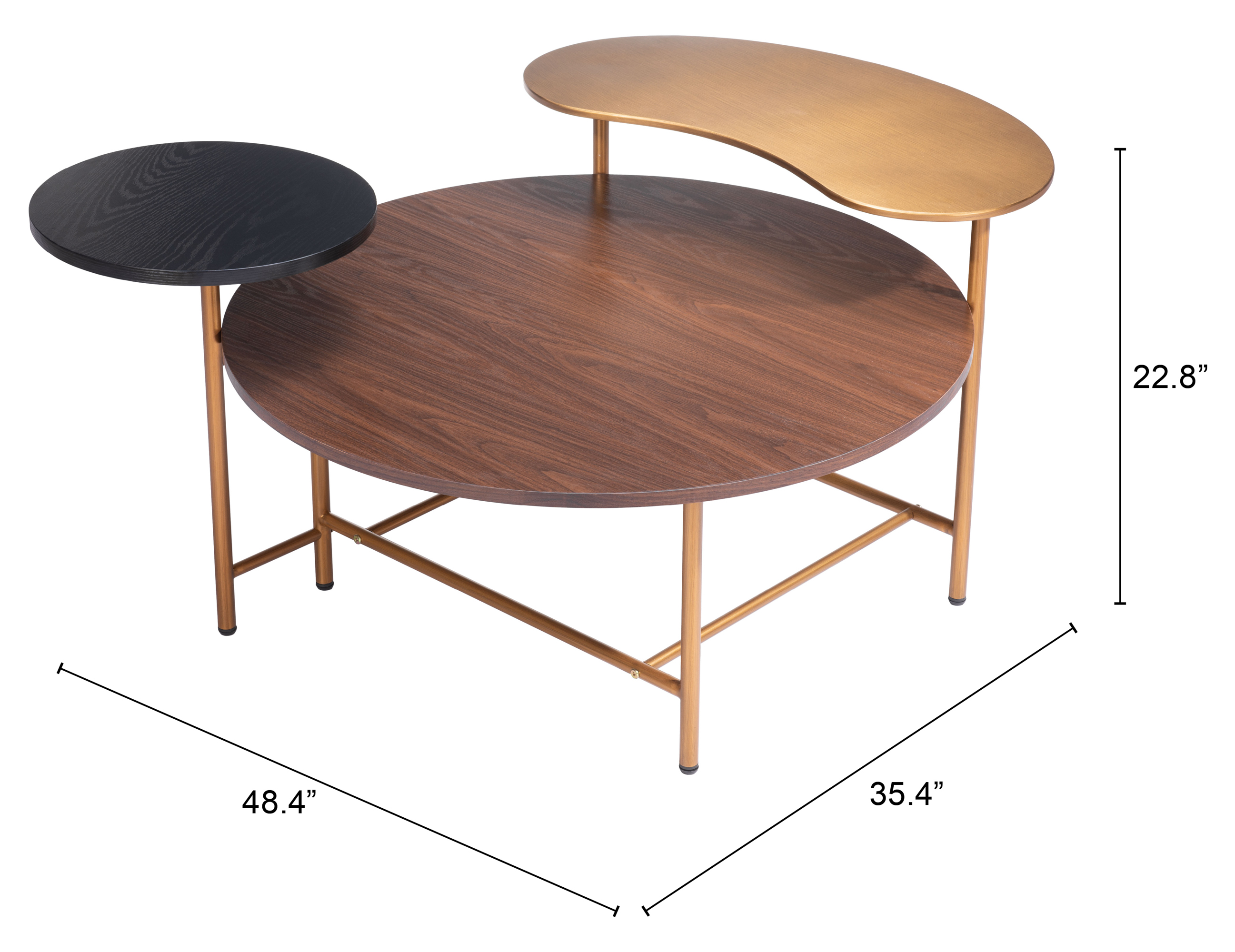 ZUO - Viken Coffee Table in Multi-Color