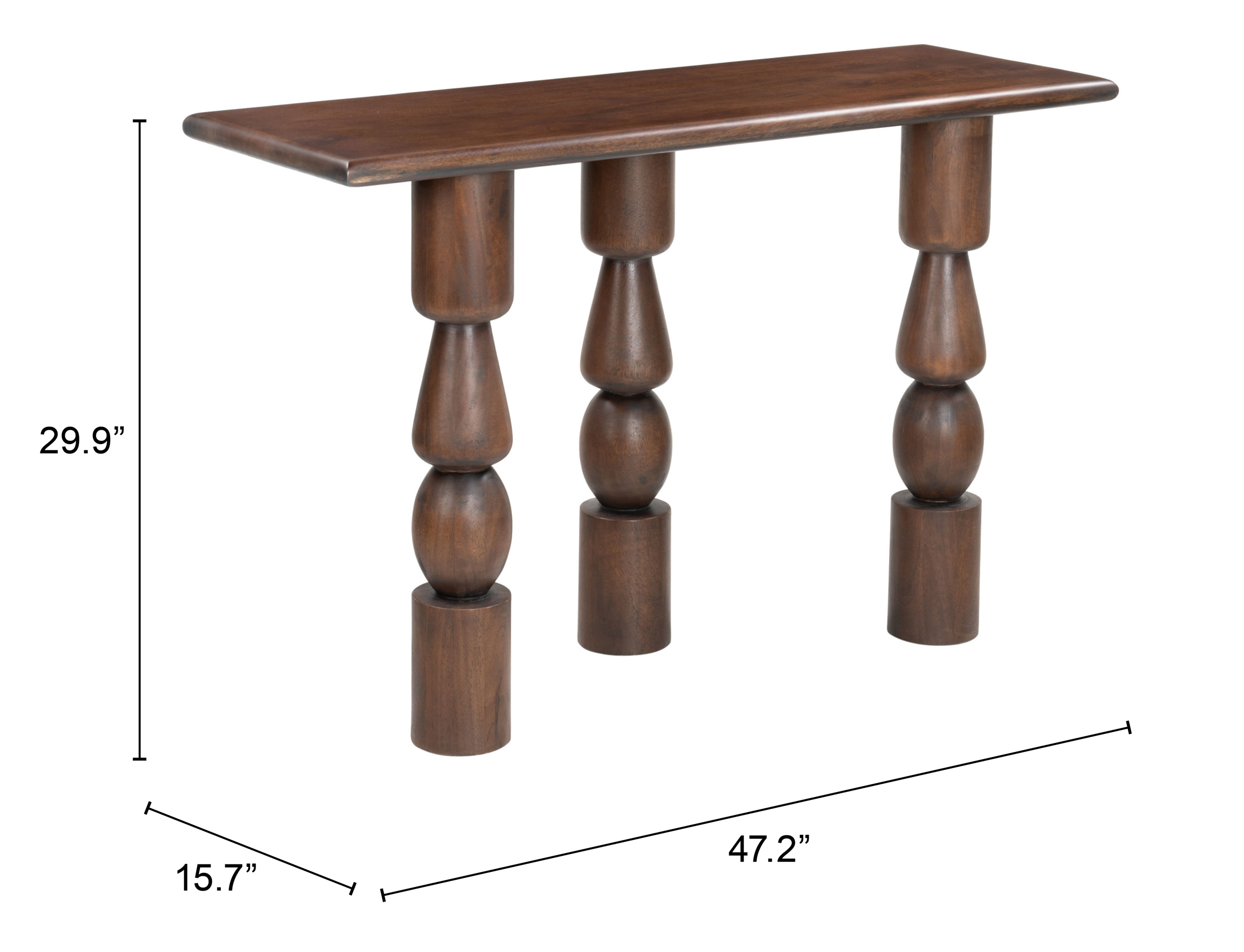 ZUO - Split Console Table in Brown