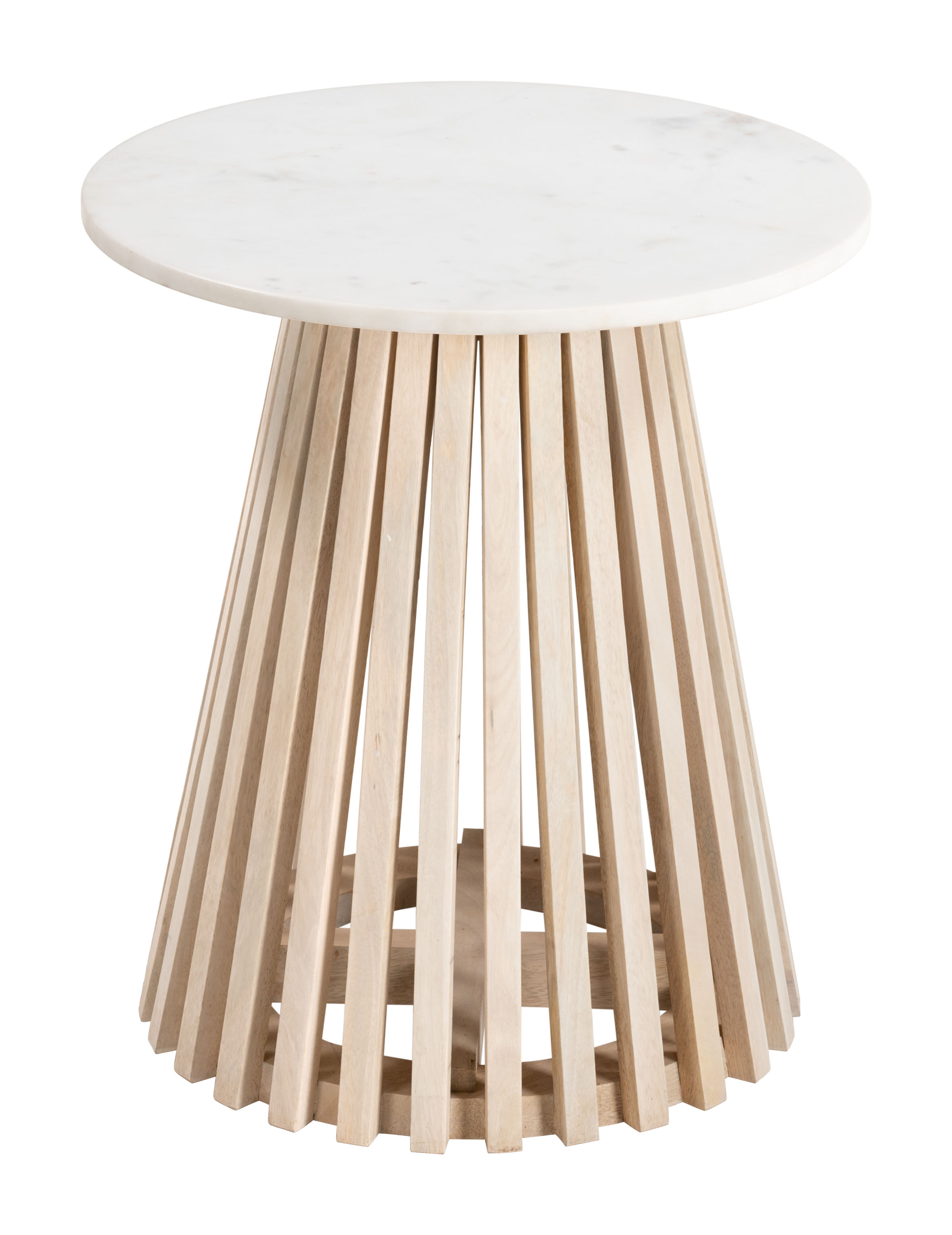 ZUO - Mazara Side Table in White/Natural