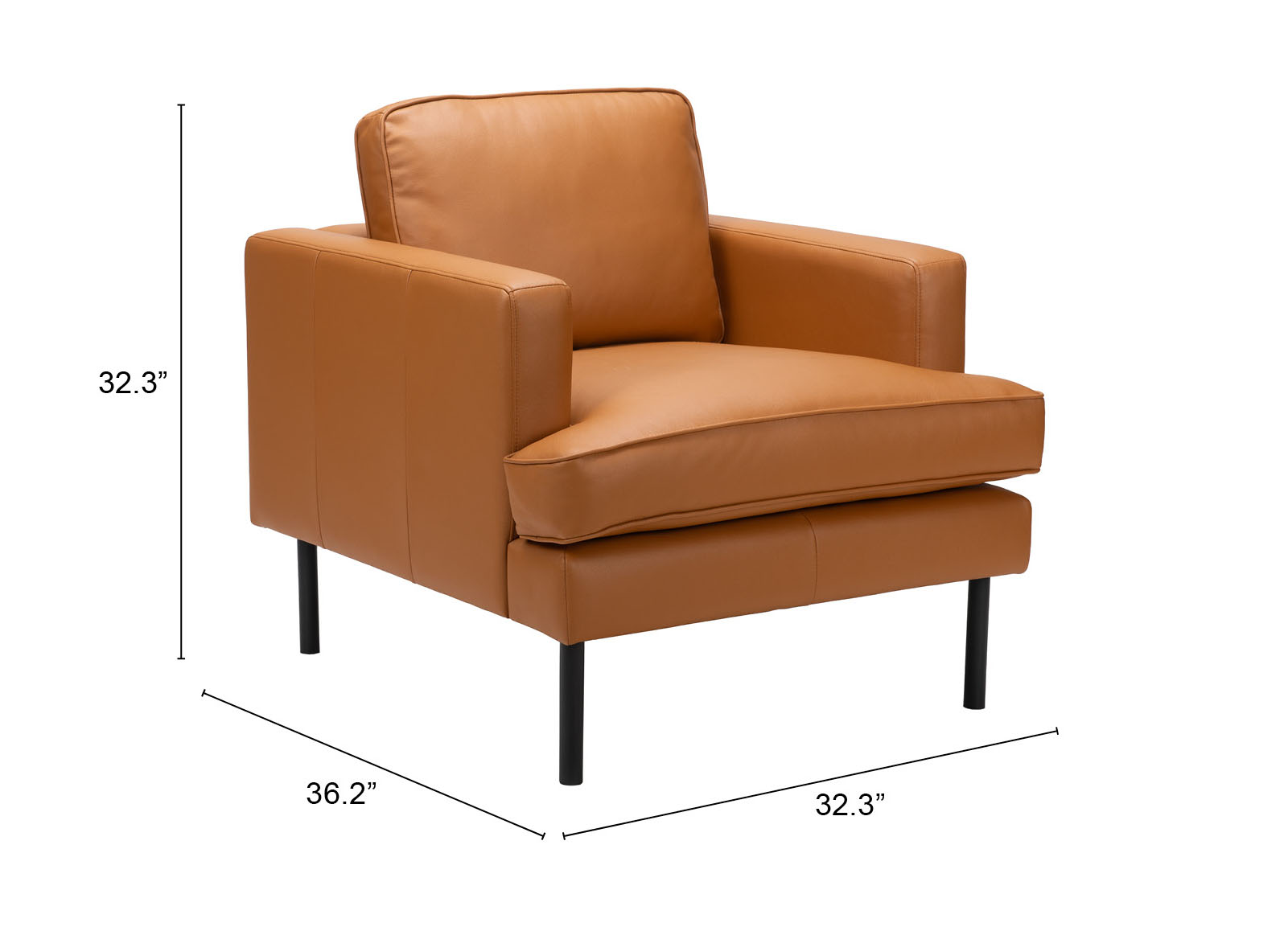 ZUO™ Decade Armchair - Brown