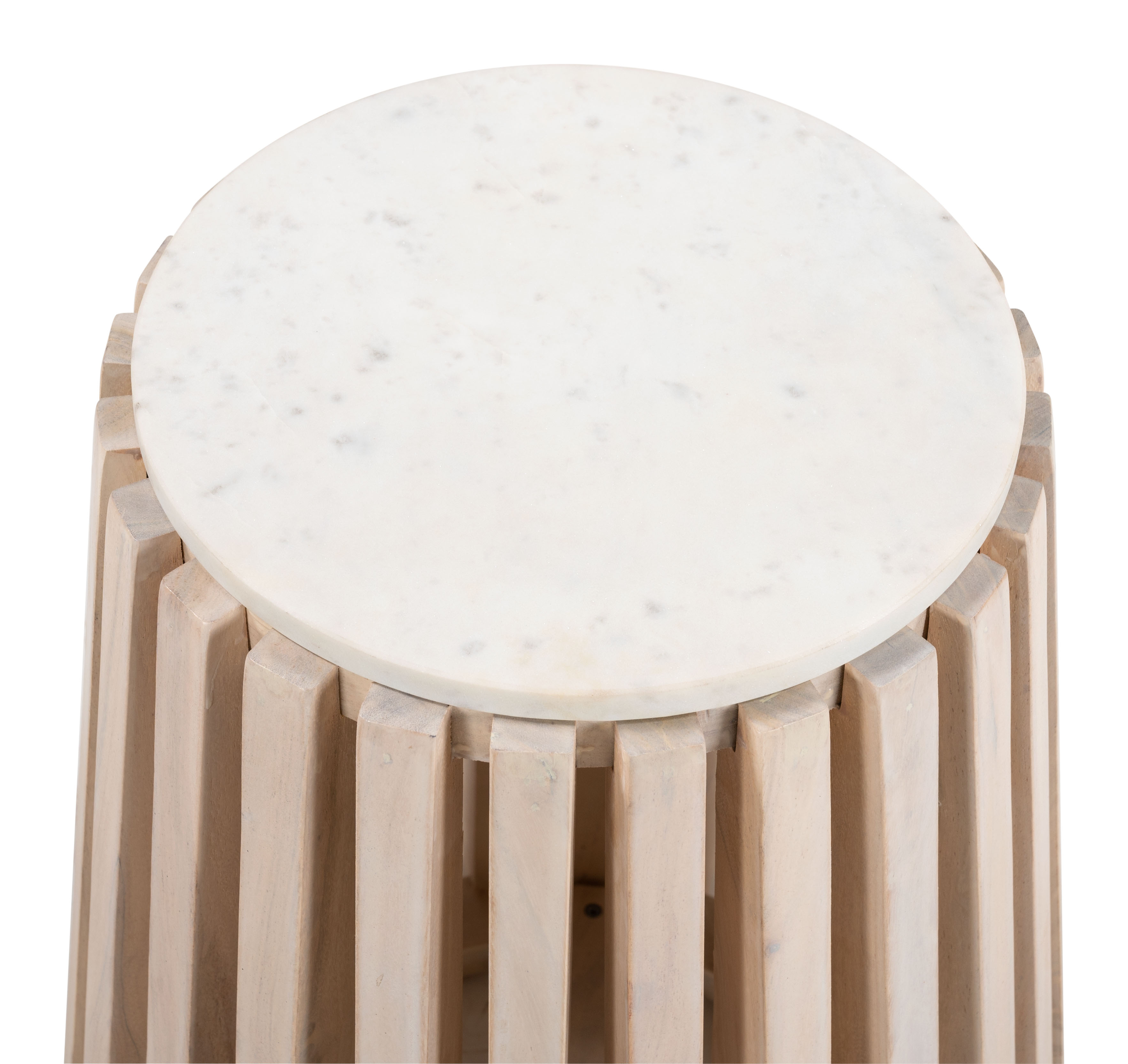 ZUO - Cyprus Side Table in White/Natural