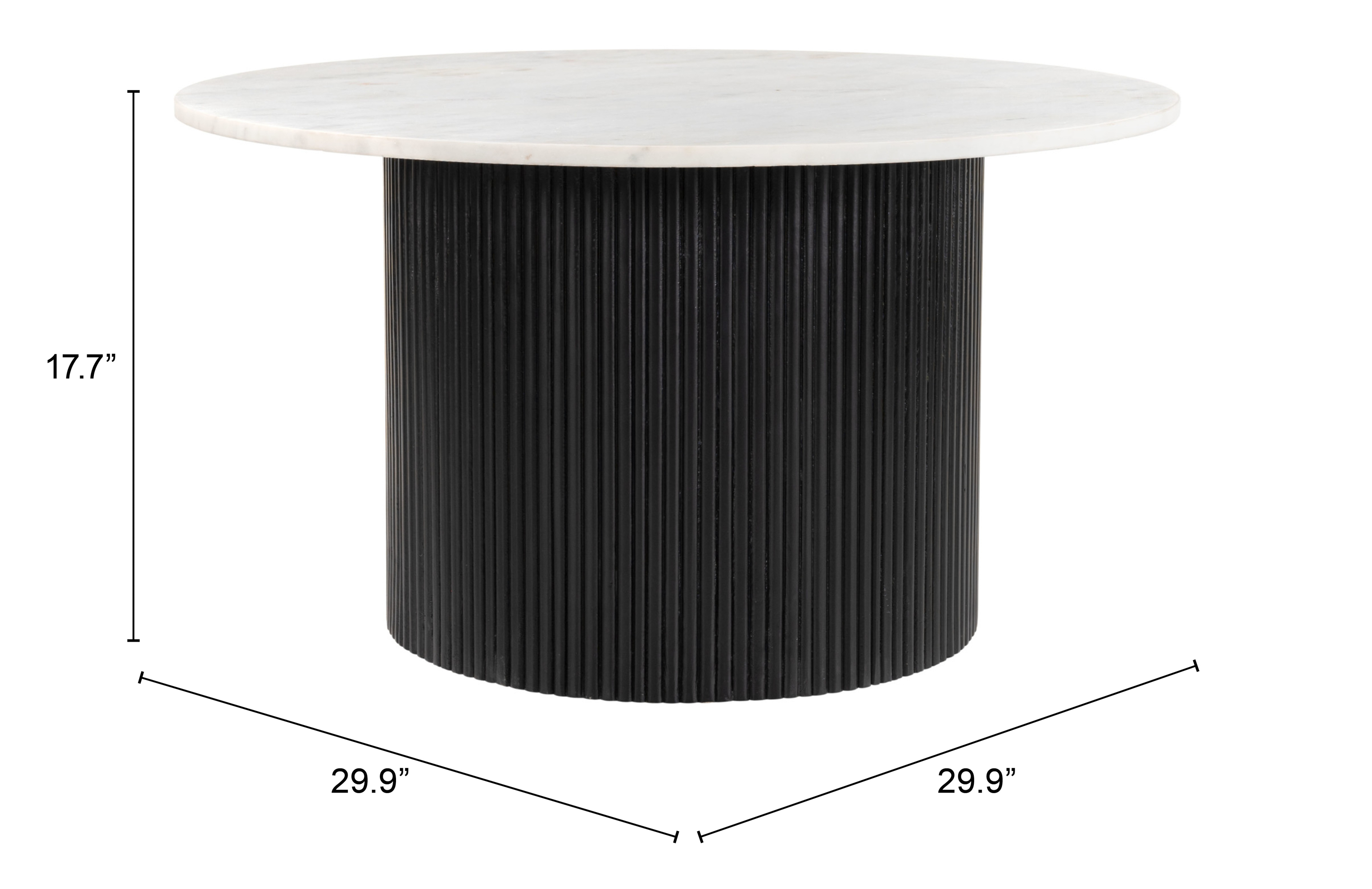 ZUO - Izola Coffee Table in White/Black