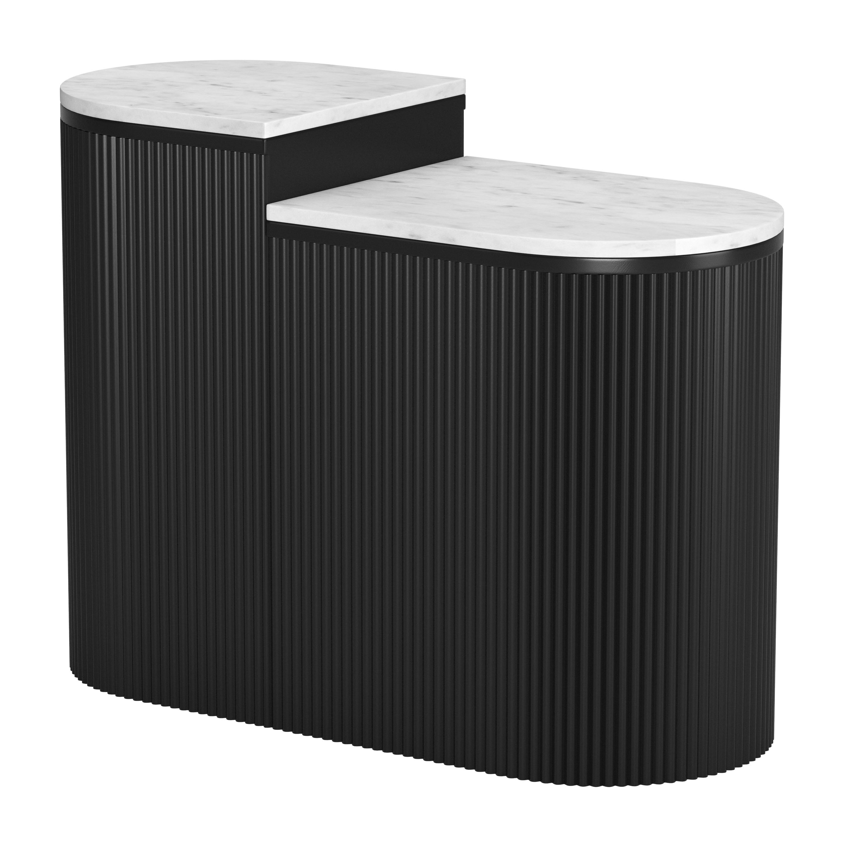 ZUO Ormara Side Table Set (2-Piece) - White/Black