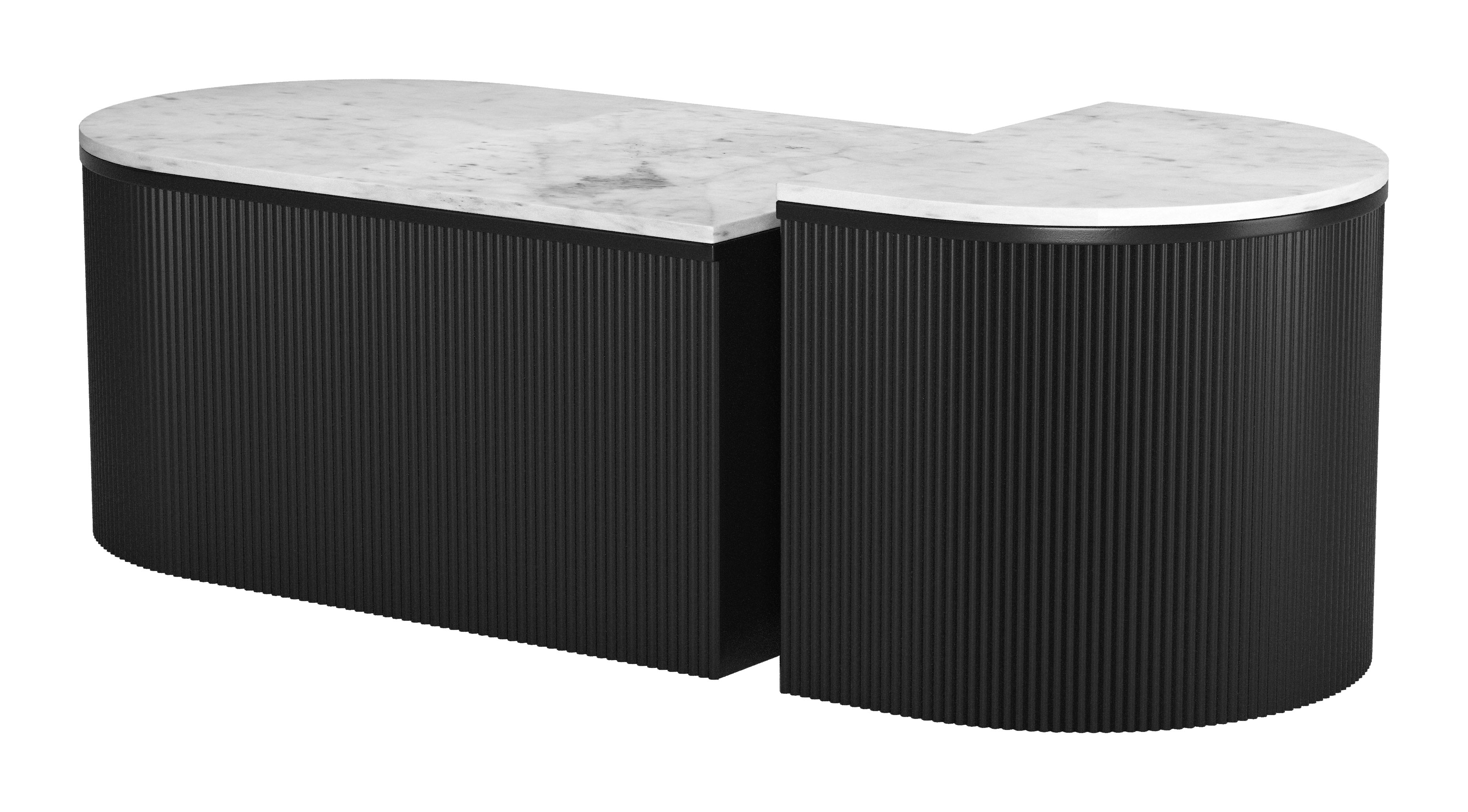 ZUO Ormara Coffee Table Set (2-Piece) - White/Black