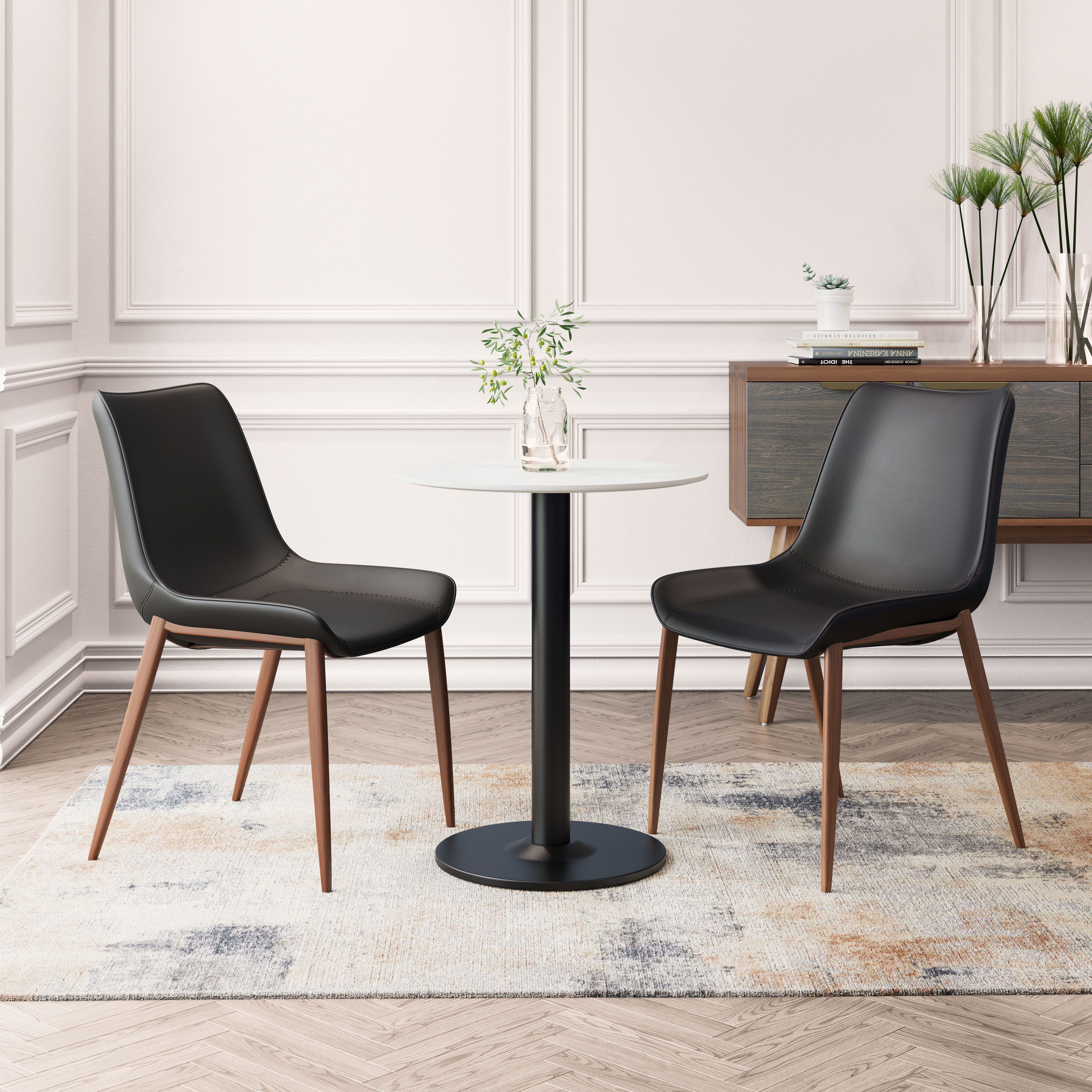 ZUO Magnus Dining Chair (Set of 2) - Black/Walnut