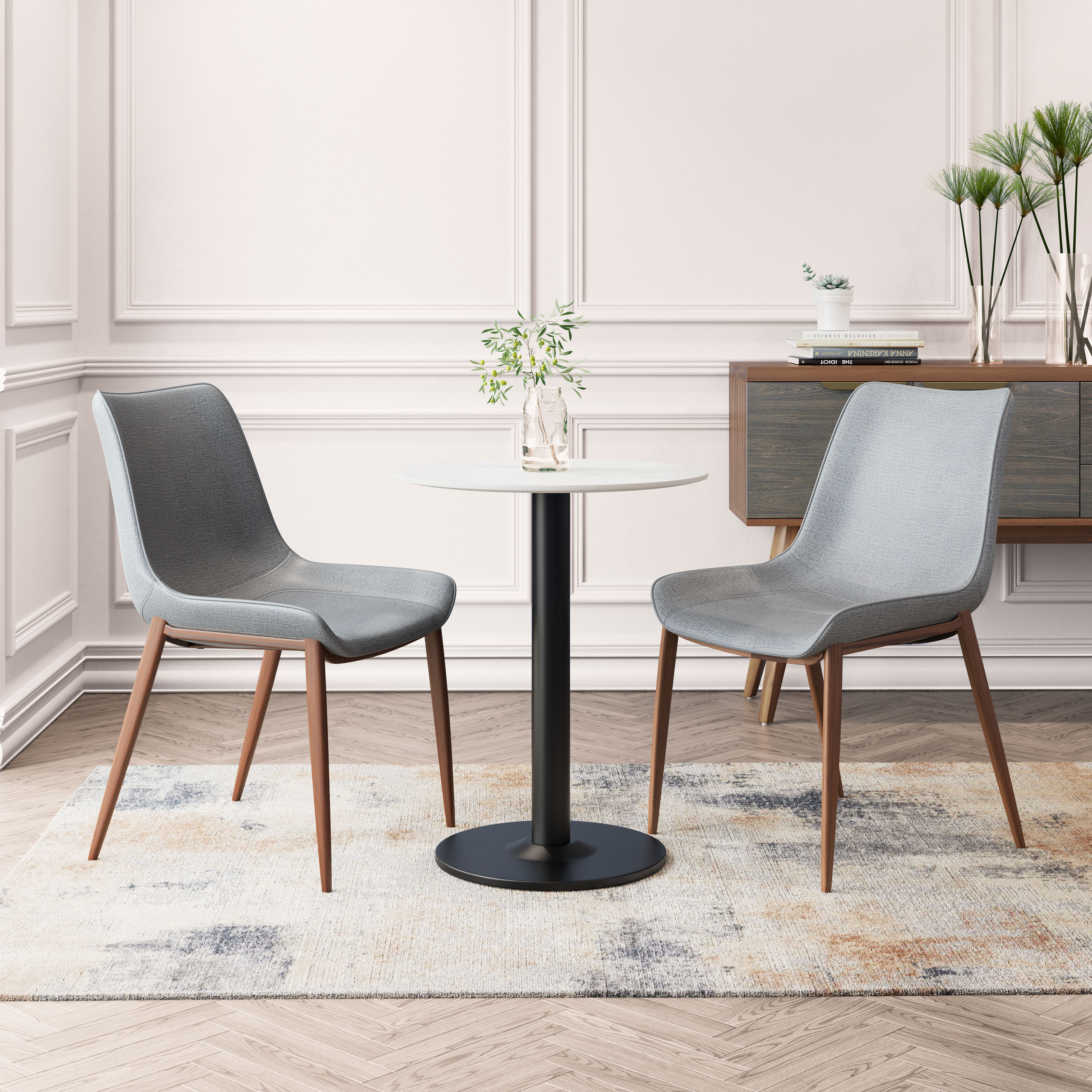 ZUO Magnus Dining Chair (Set of 2) - Slate Gray/Walnut