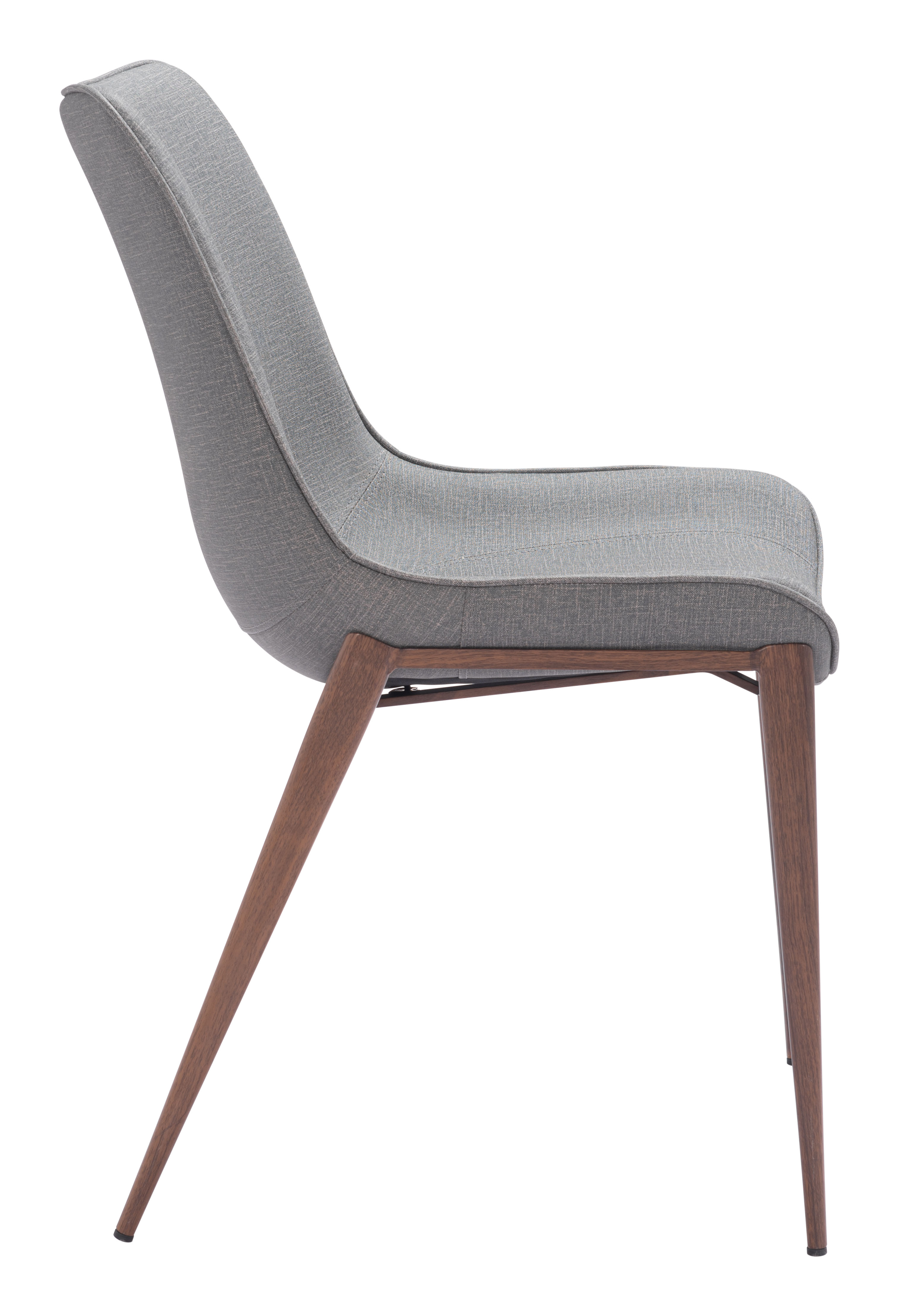 ZUO Magnus Dining Chair (Set of 2) - Slate Gray/Walnut