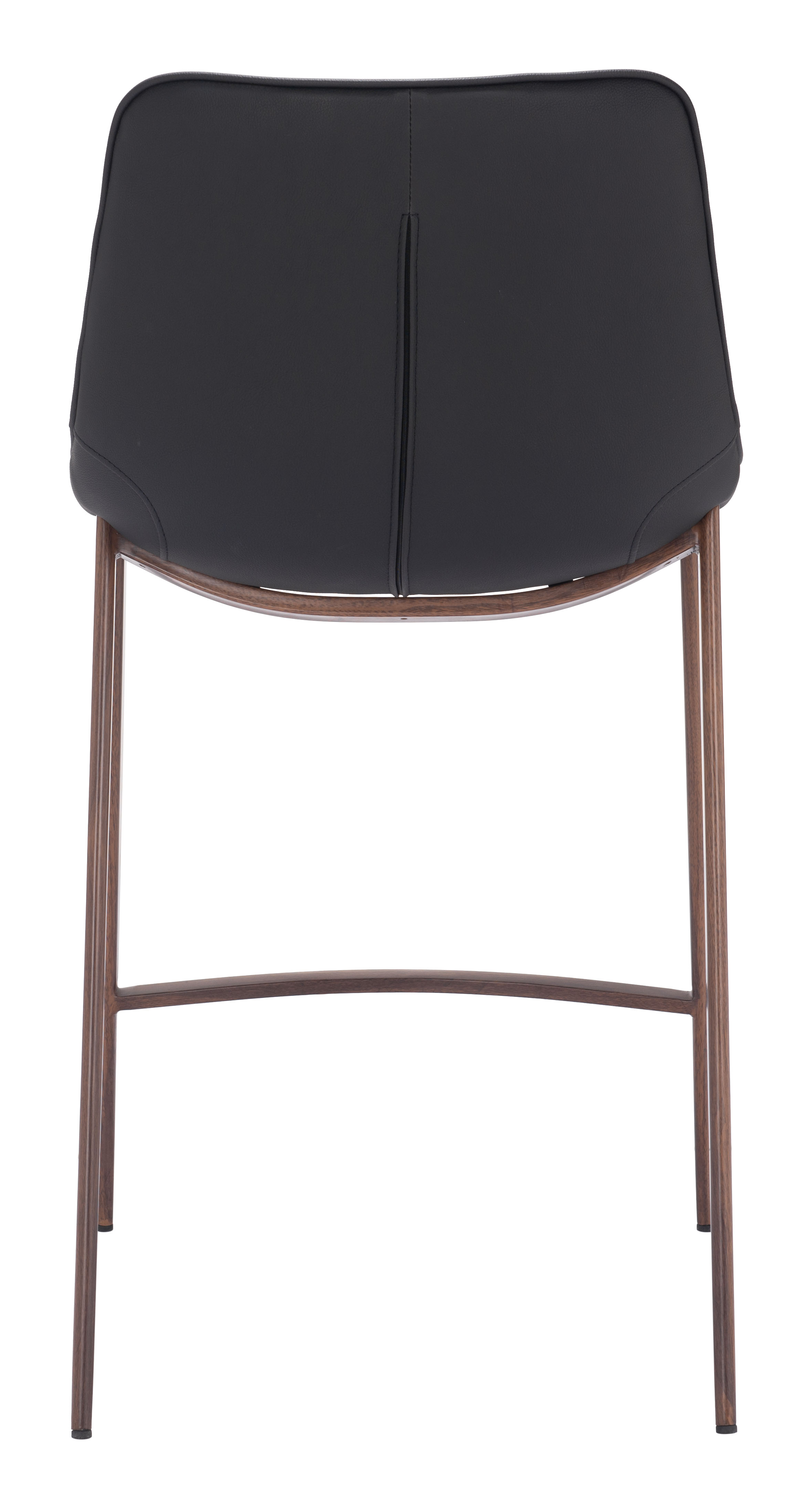 ZUO Magnus Counter Stool (Set of 2) - Black/Walnut