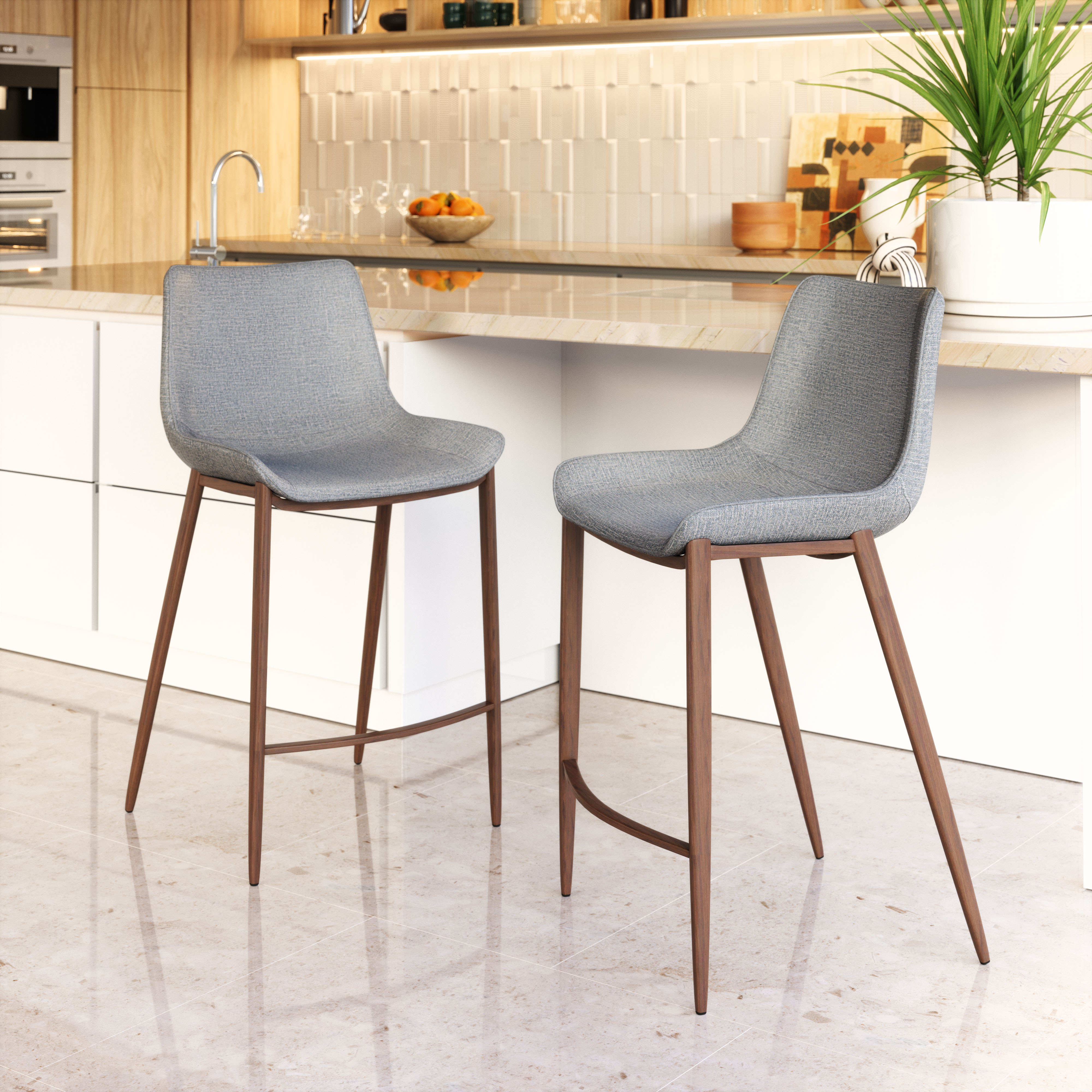 ZUO - Magnus Counter Stool (Set of 2)