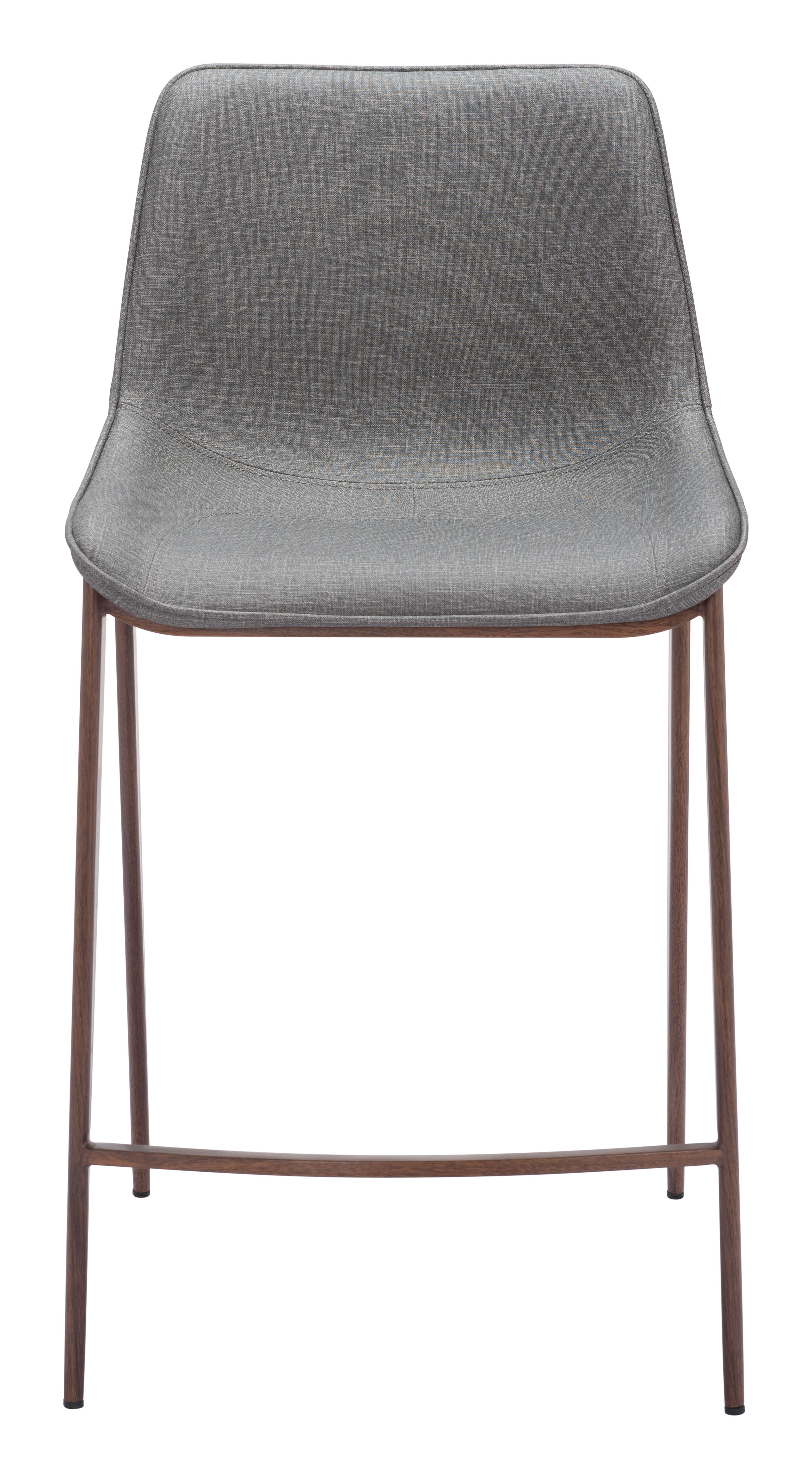 ZUO Magnus Counter Stool (Set of 2) - Slate Gray/Walnut