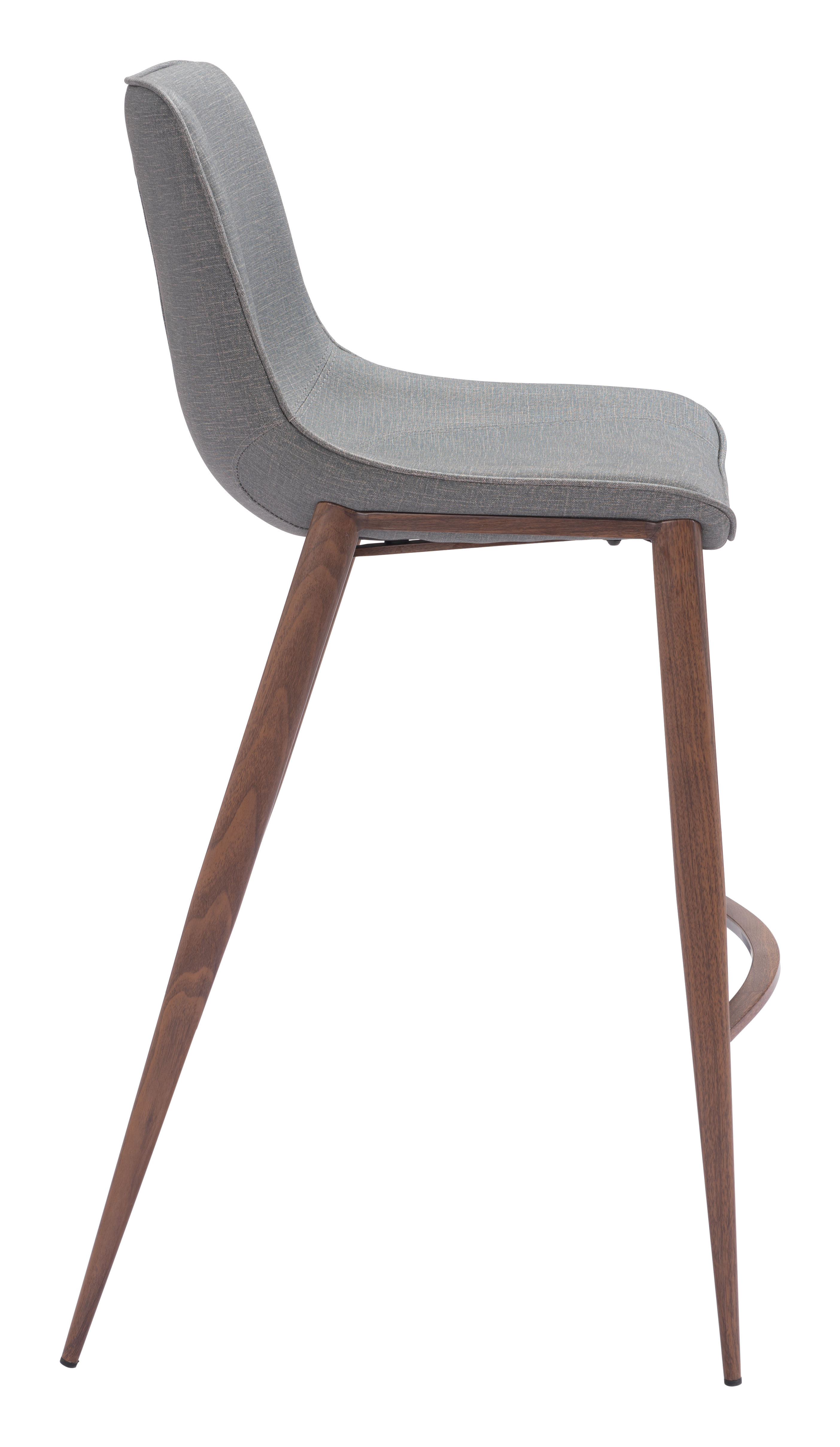 ZUO Magnus Barstool (Set of 2) - Slate Gray/Walnut