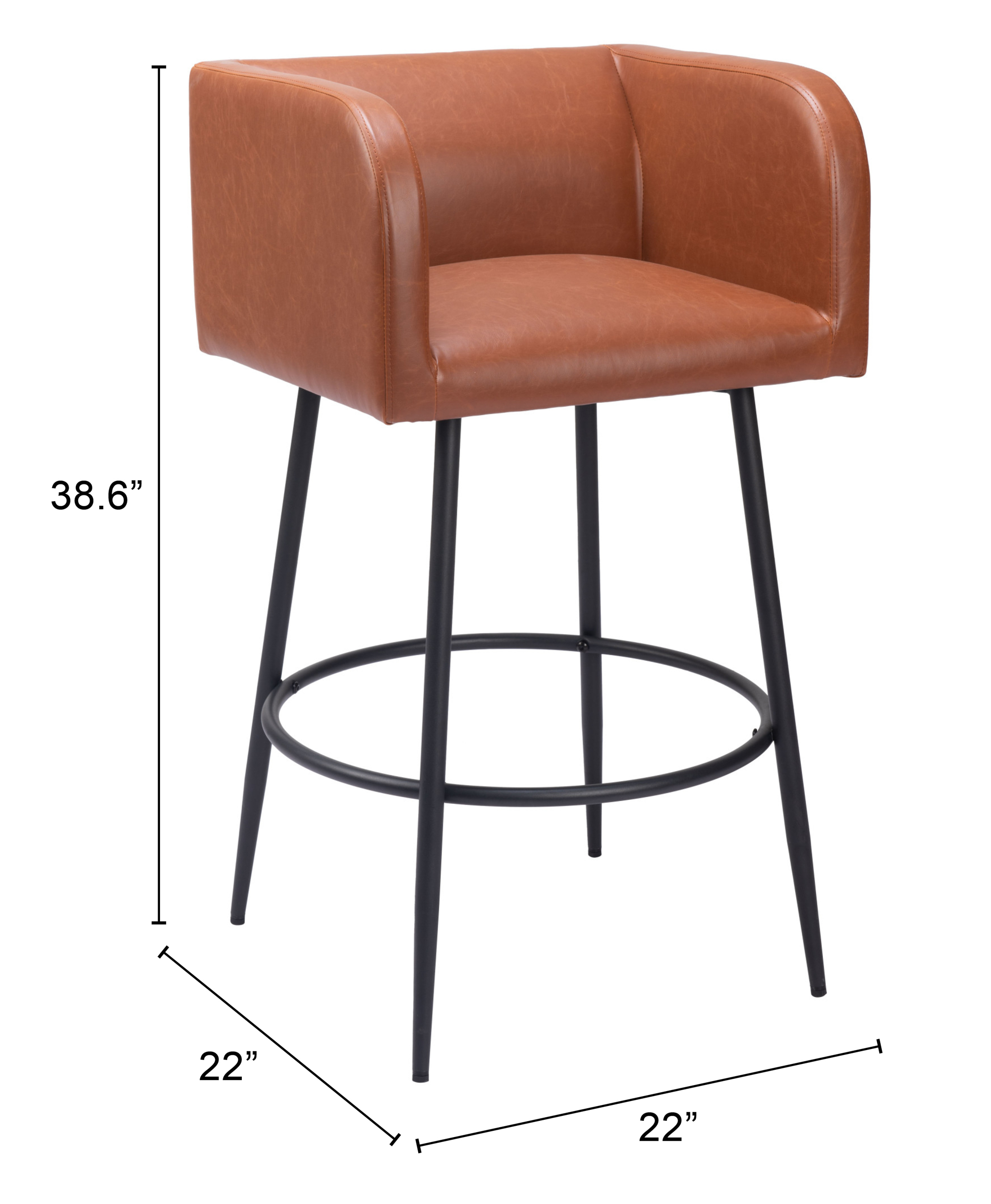 ZUO Horbat Barstool (Set of 2) - Brown