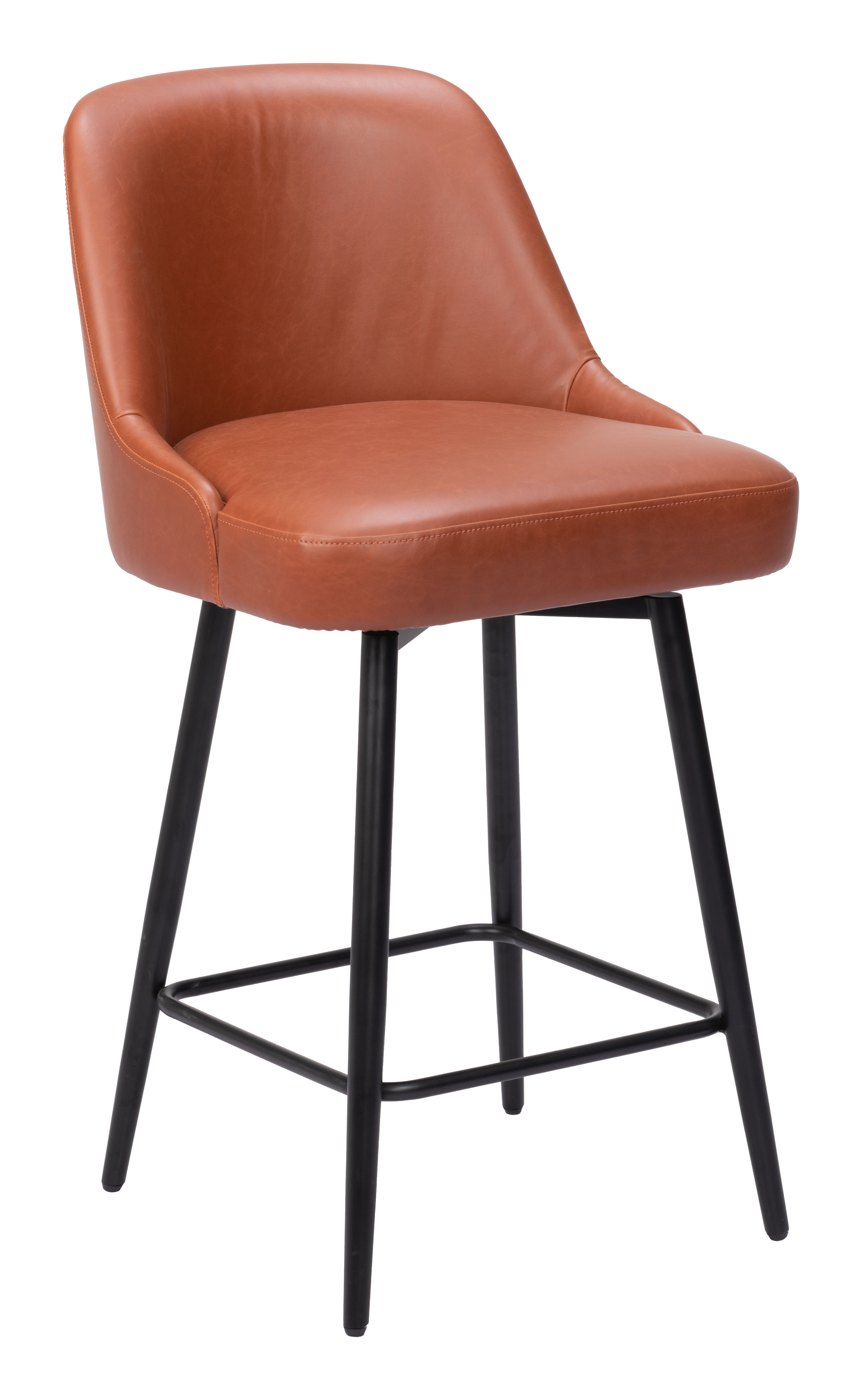 ZUO Keppel Swivel Counter Stool - Brown