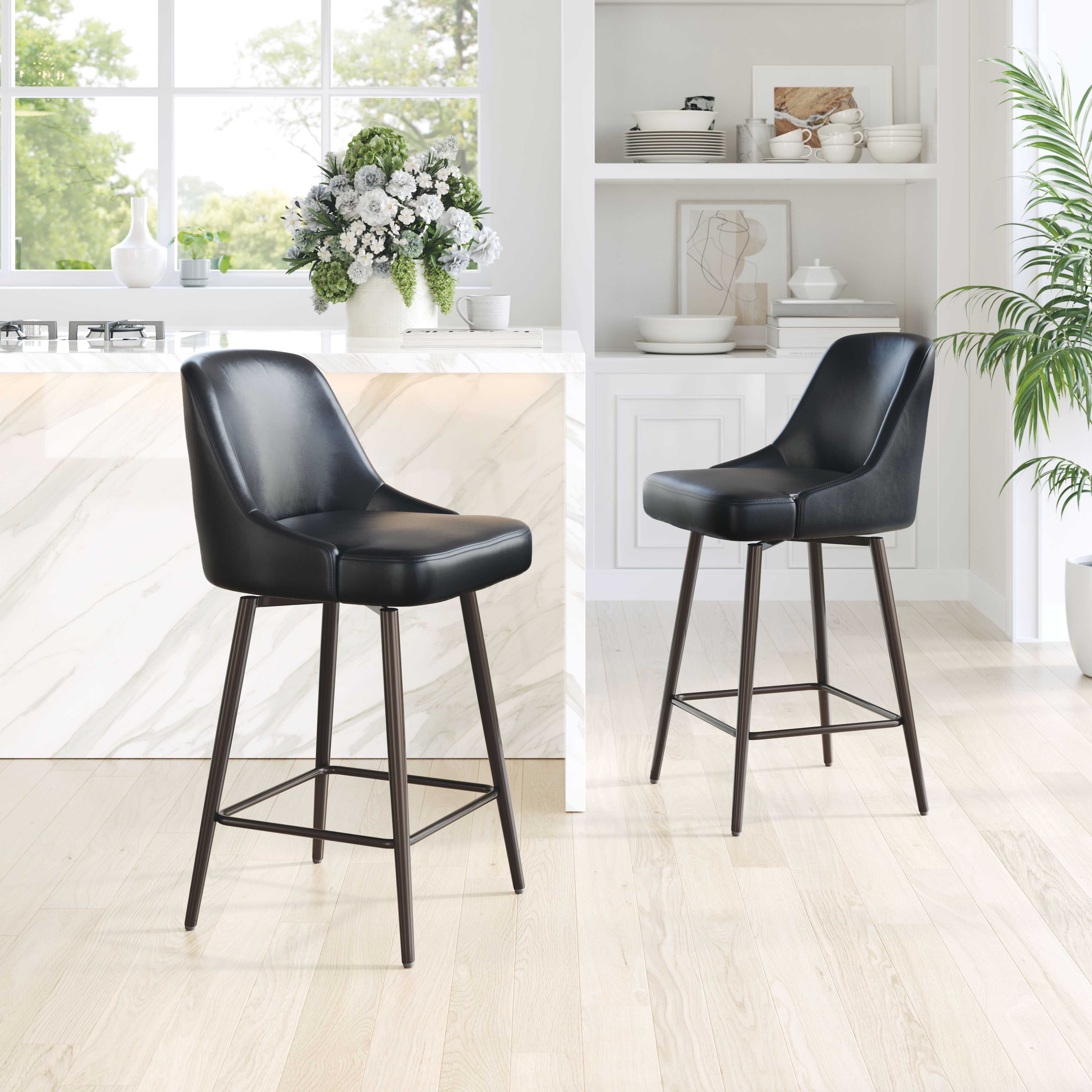 ZUO - Keppel Swivel Counter Stool