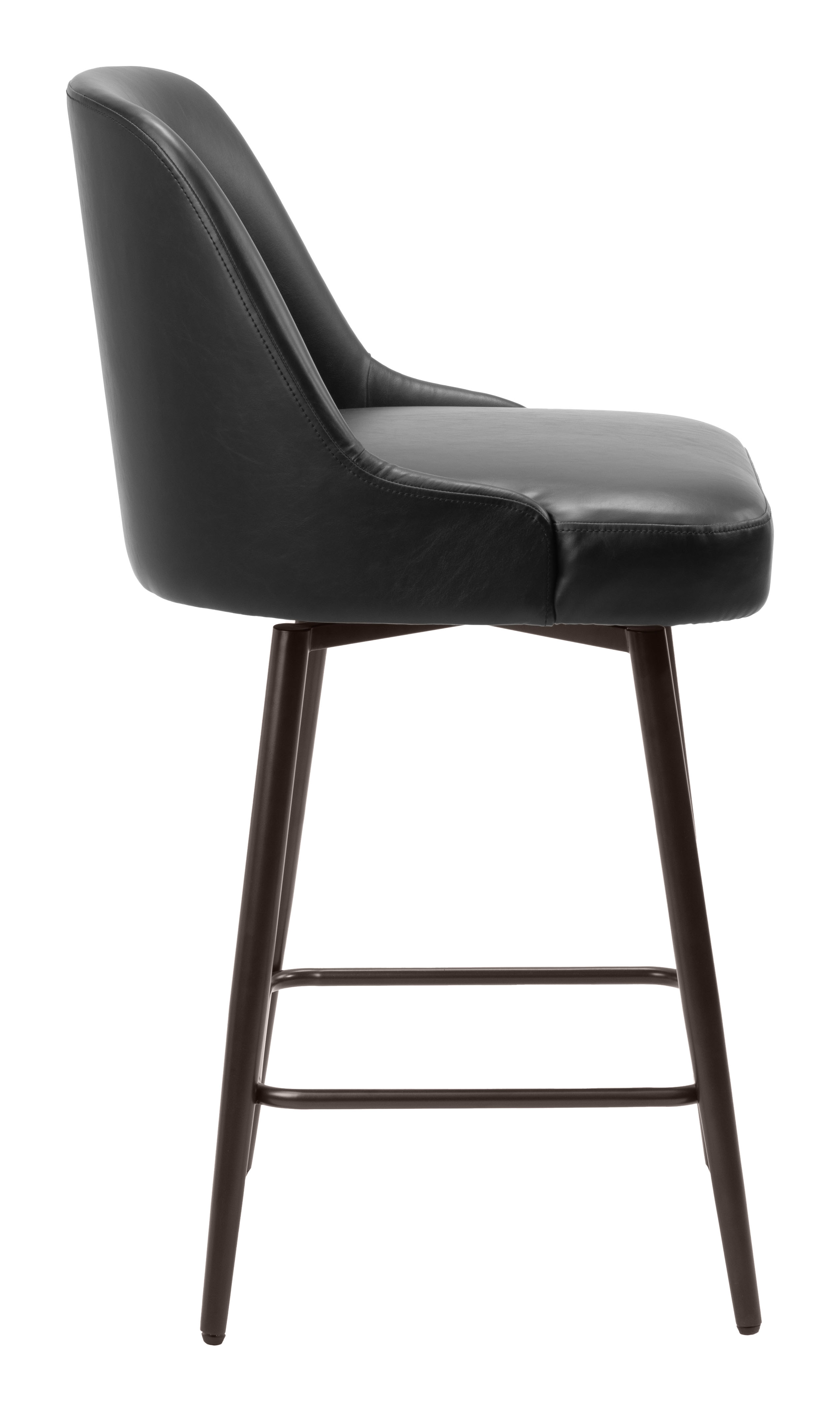 ZUO Keppel Swivel Counter Stool - Black/Bronze