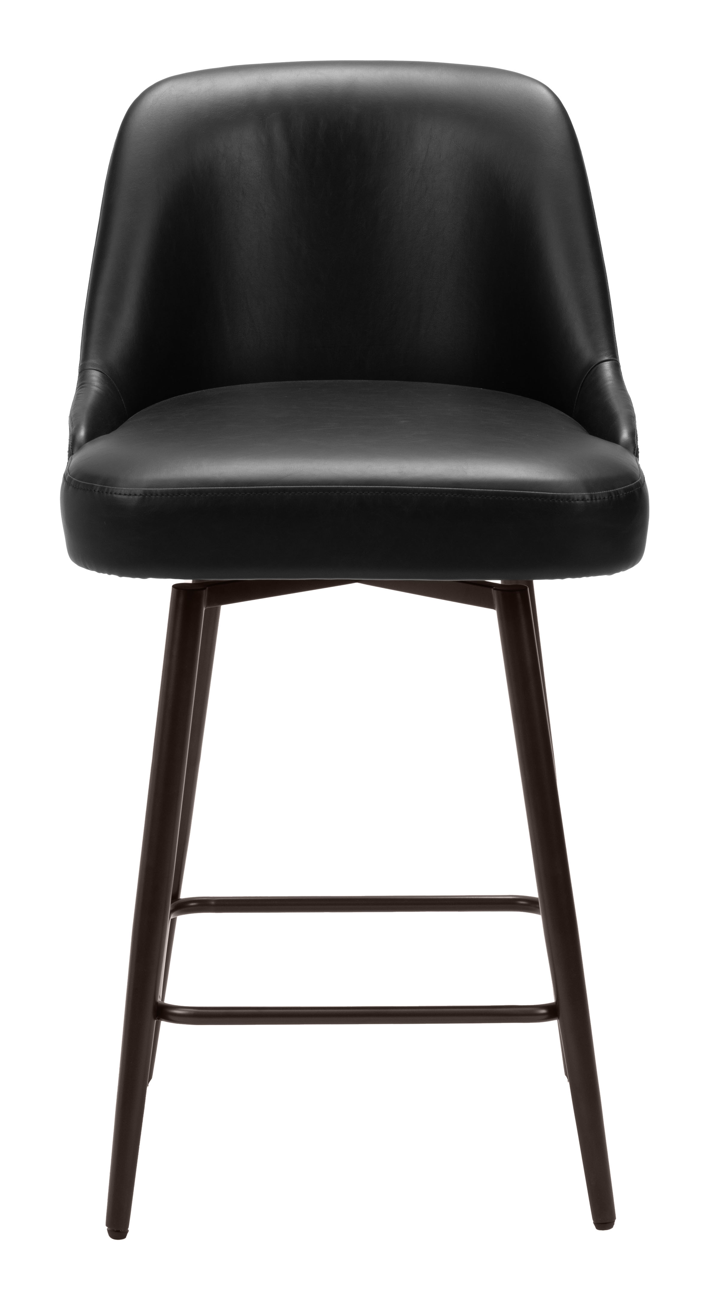 ZUO Keppel Swivel Counter Stool - Black/Bronze