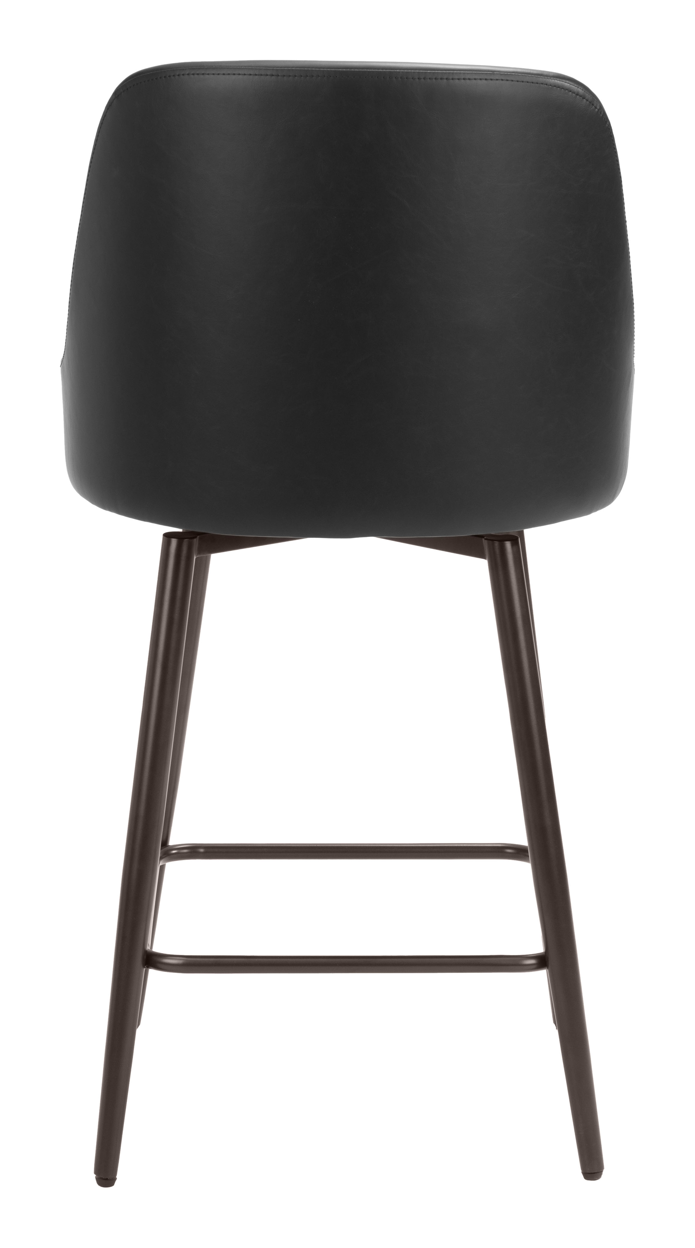 ZUO Keppel Swivel Counter Stool - Black/Bronze