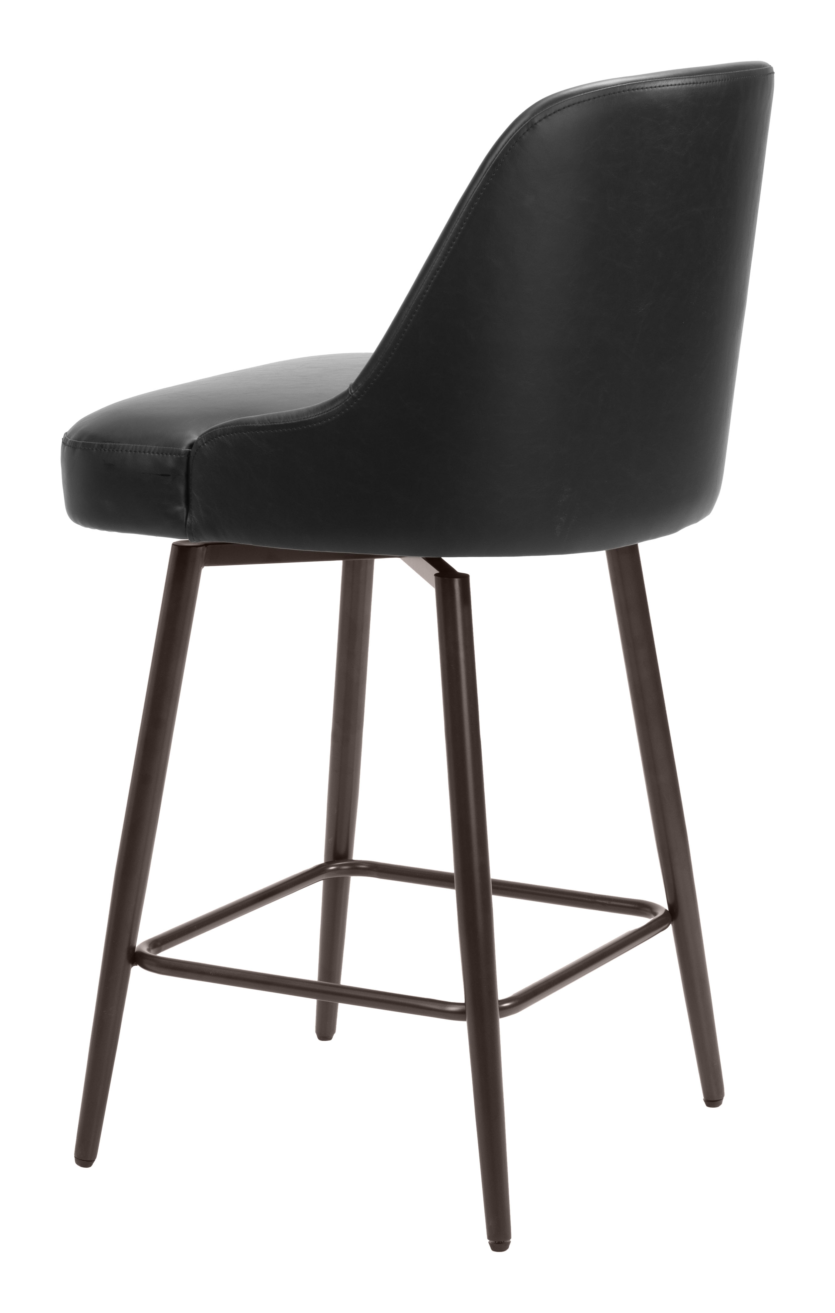 ZUO Keppel Swivel Counter Stool - Black/Bronze