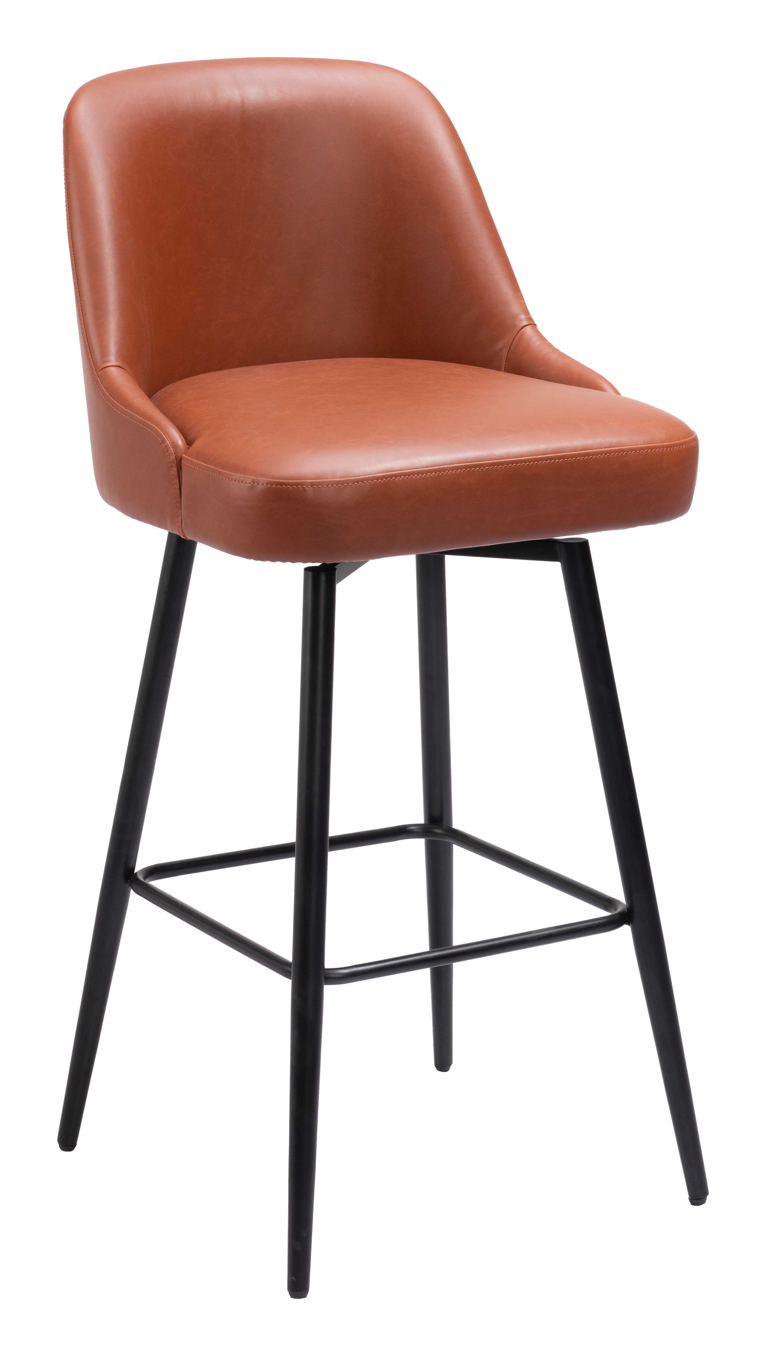 ZUO Keppel Swivel Barstool - Brown