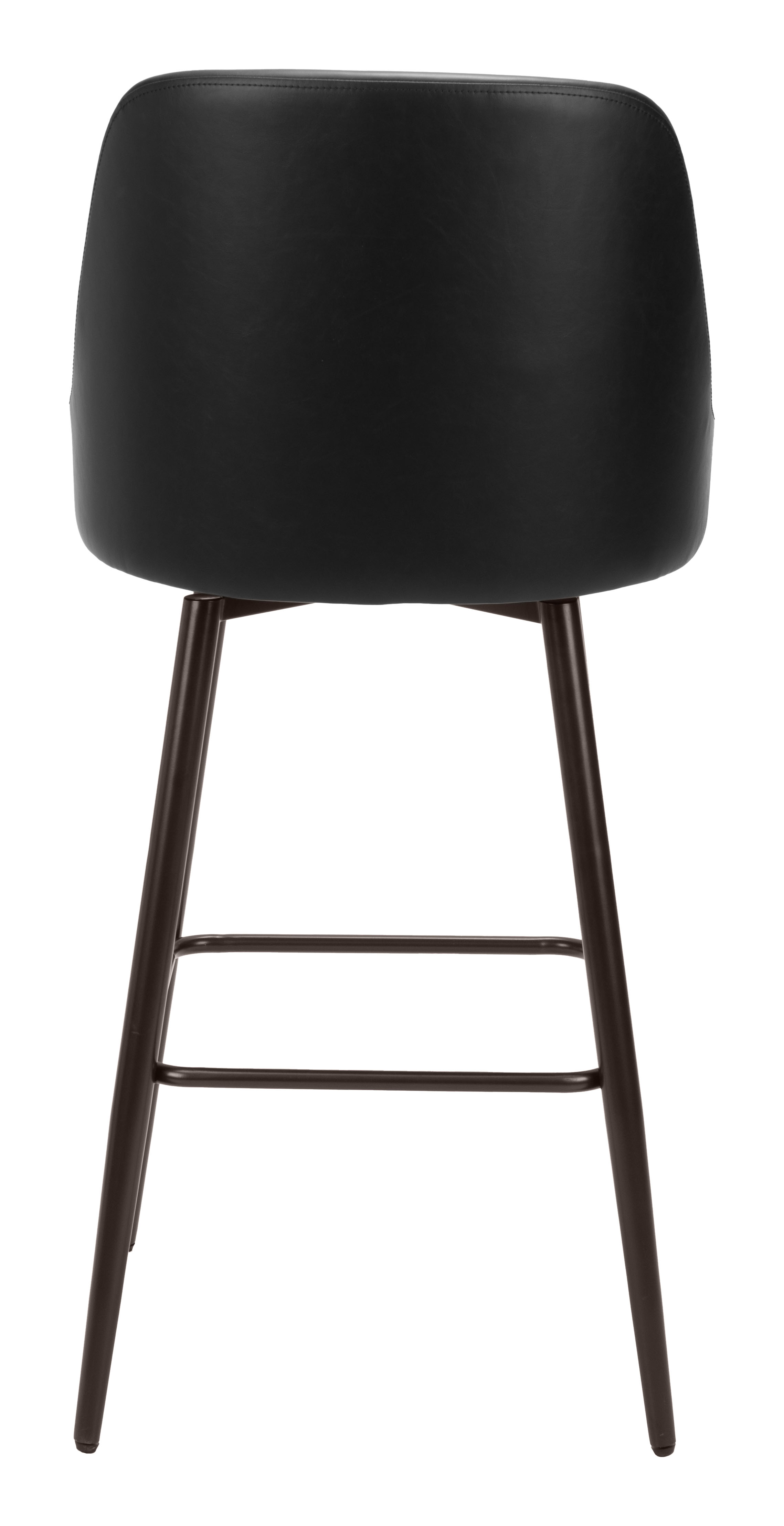 ZUO Keppel Swivel Barstool - Black/Bronze