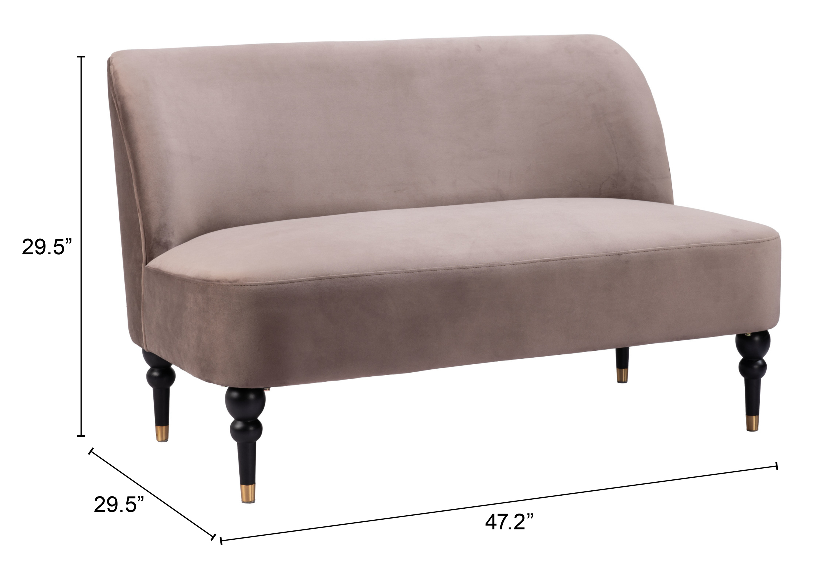 ZUO - Bintulu Loveseat in Taupe