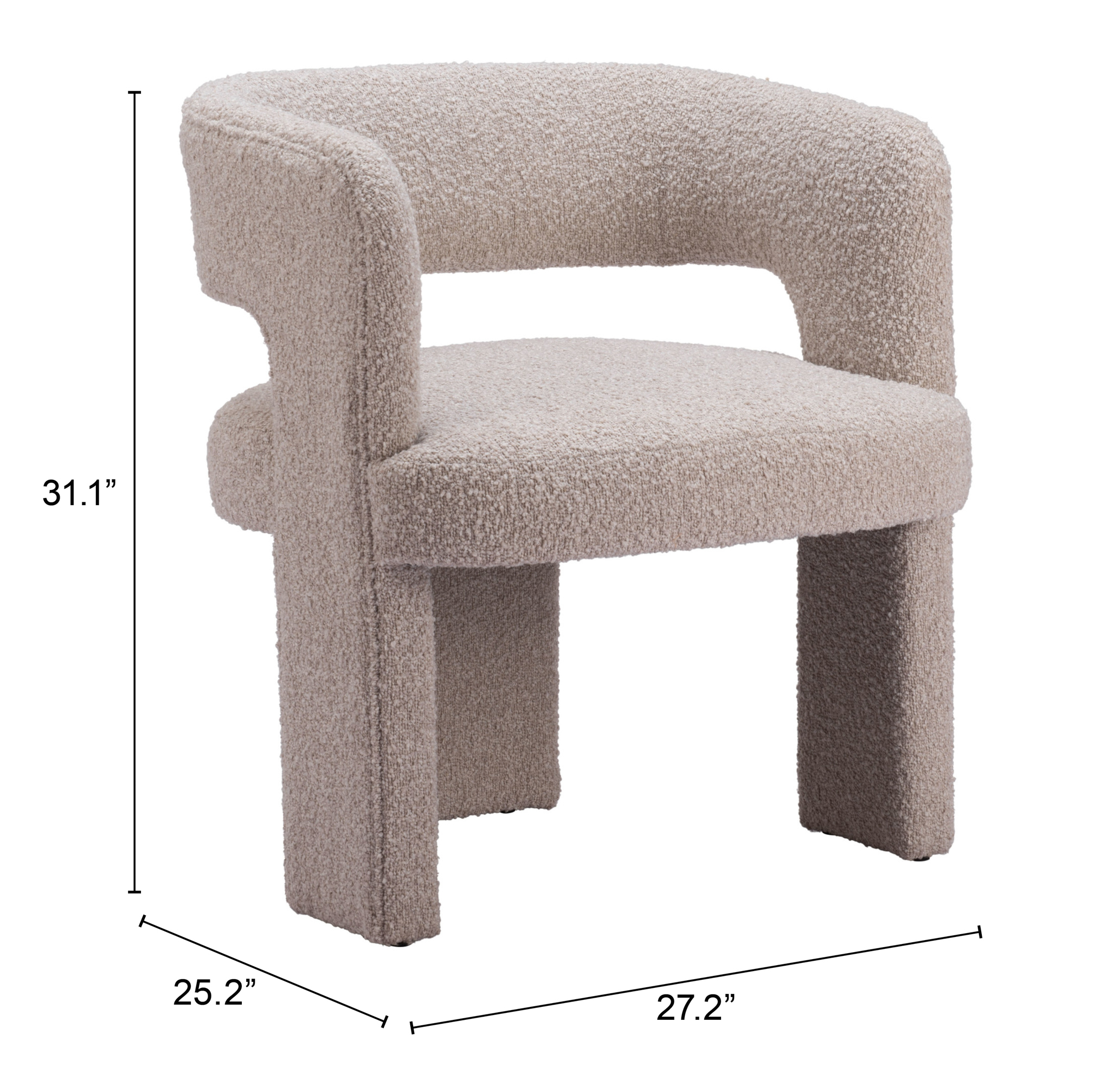 ZUO™ Java Accent Chair - Sandy Beige