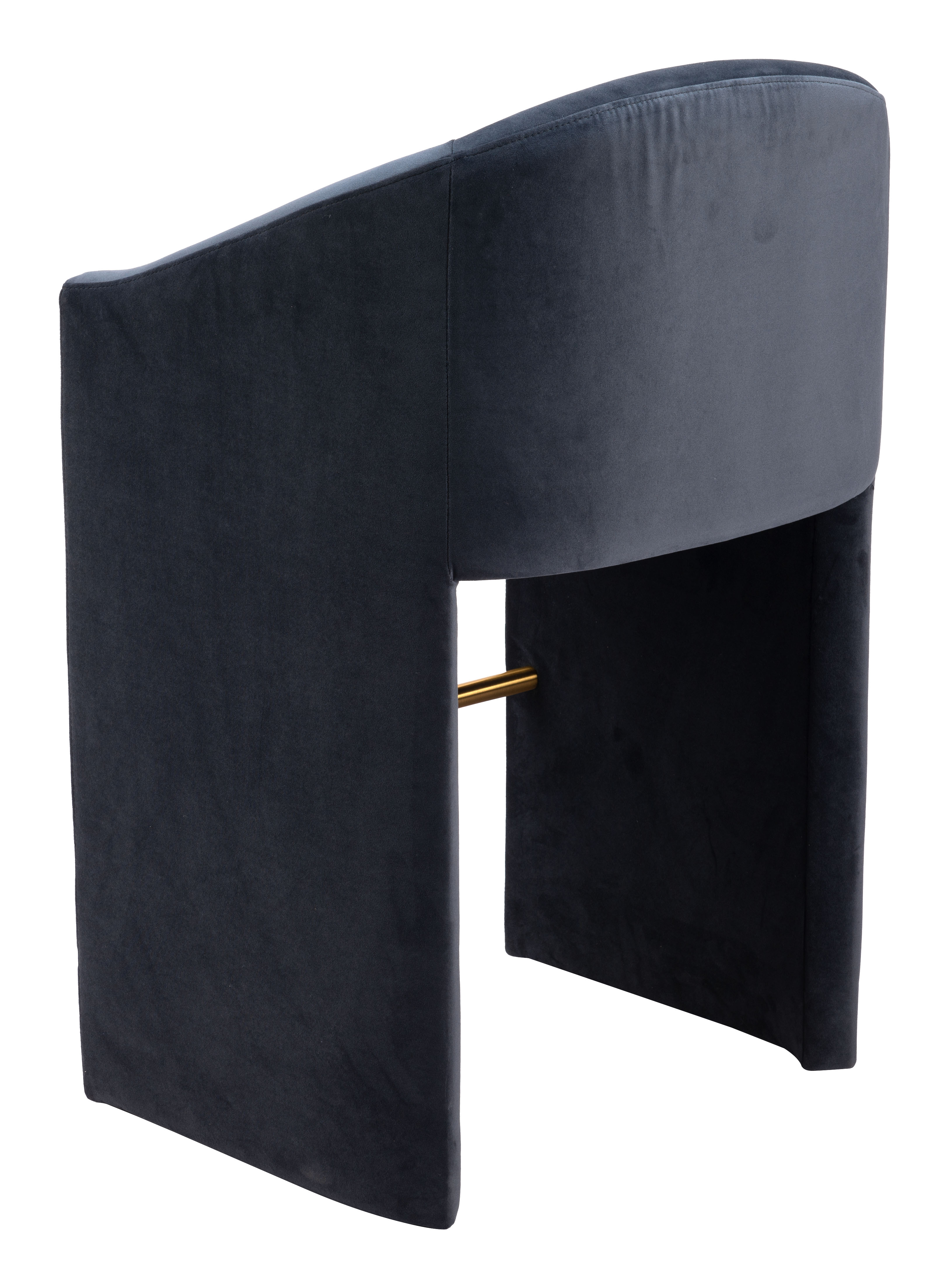 ZUO - Emas Barstool in Midnight Gray