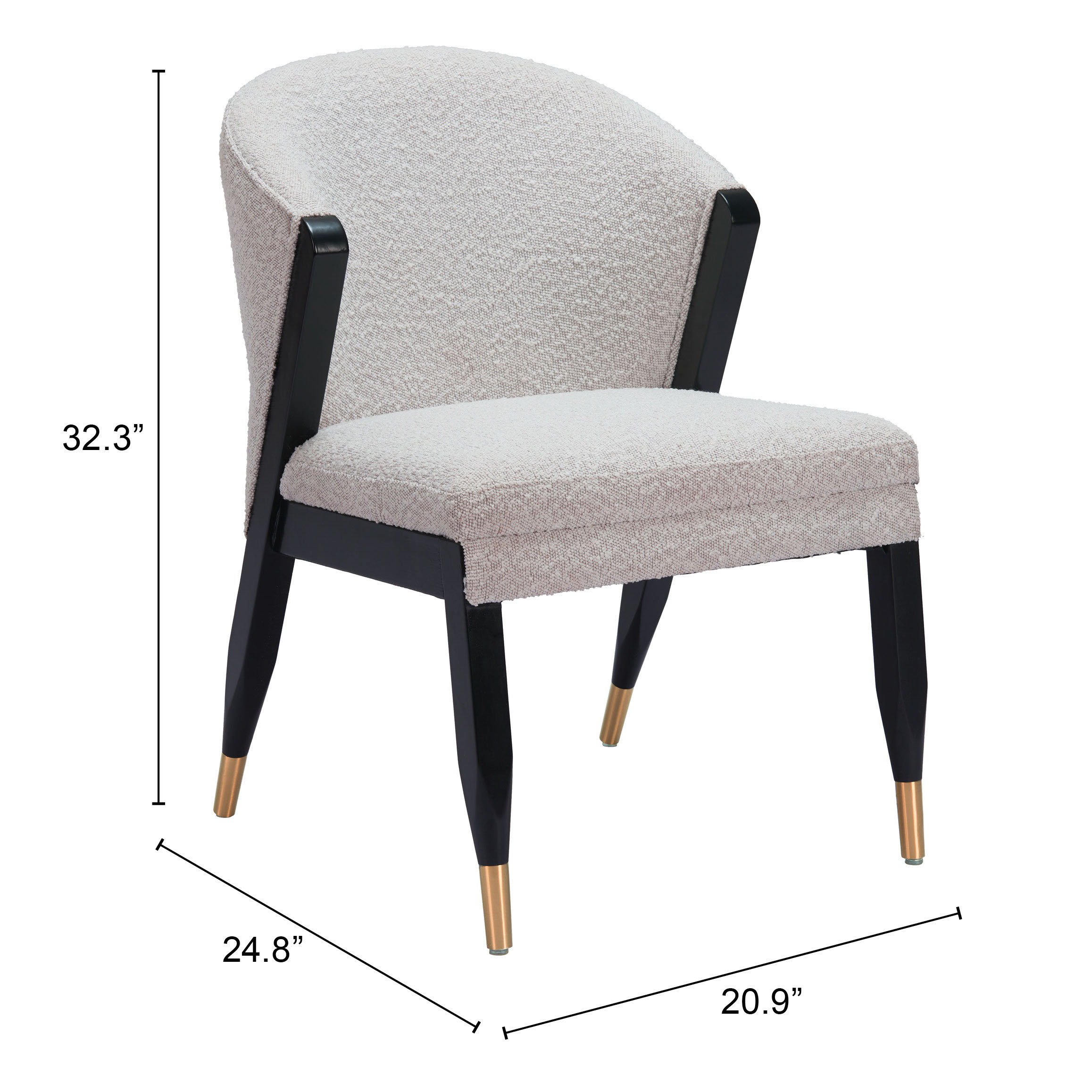 ZUO - Pula Dining Chair in Misty Gray