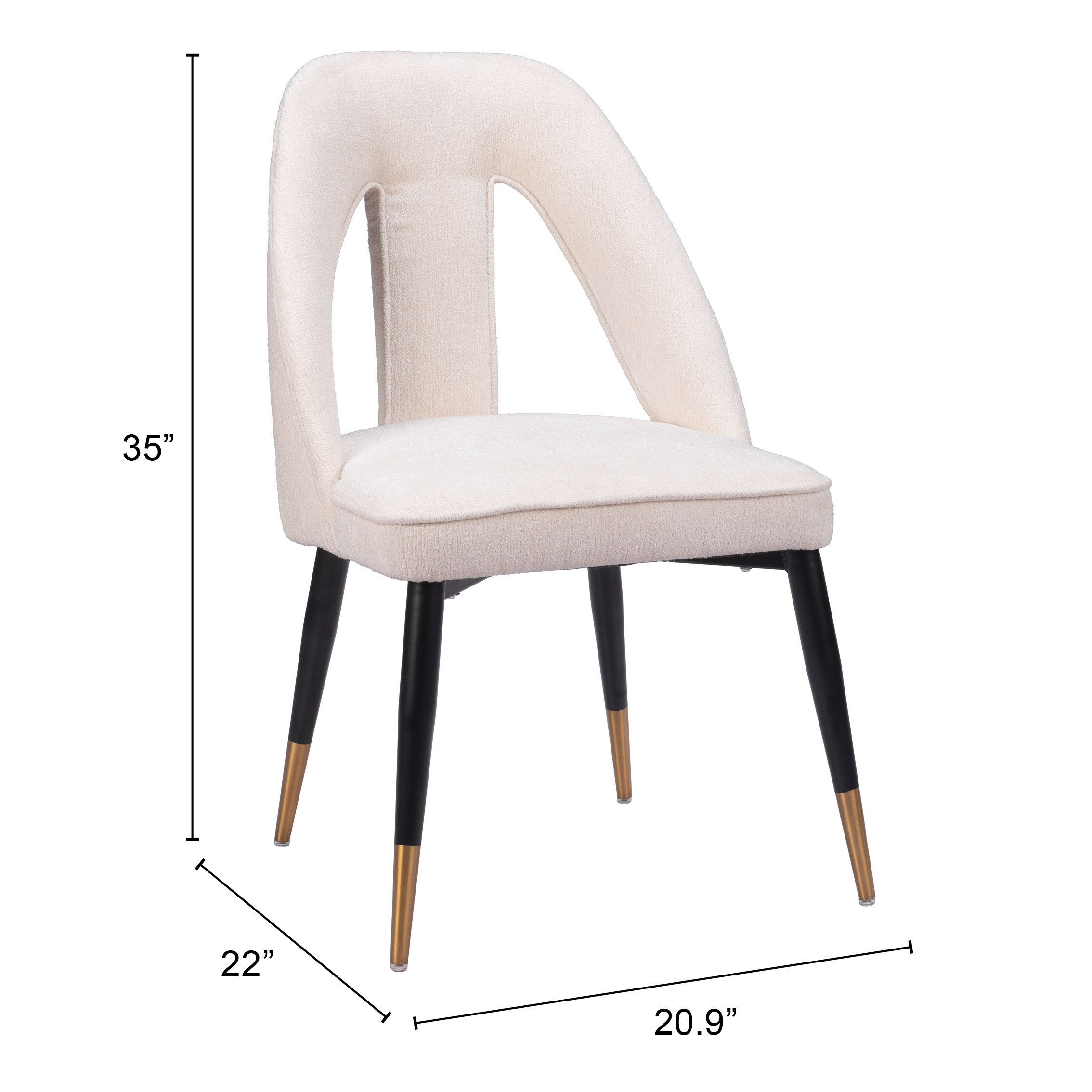 ZUO Artus Dining Chair - Ivory