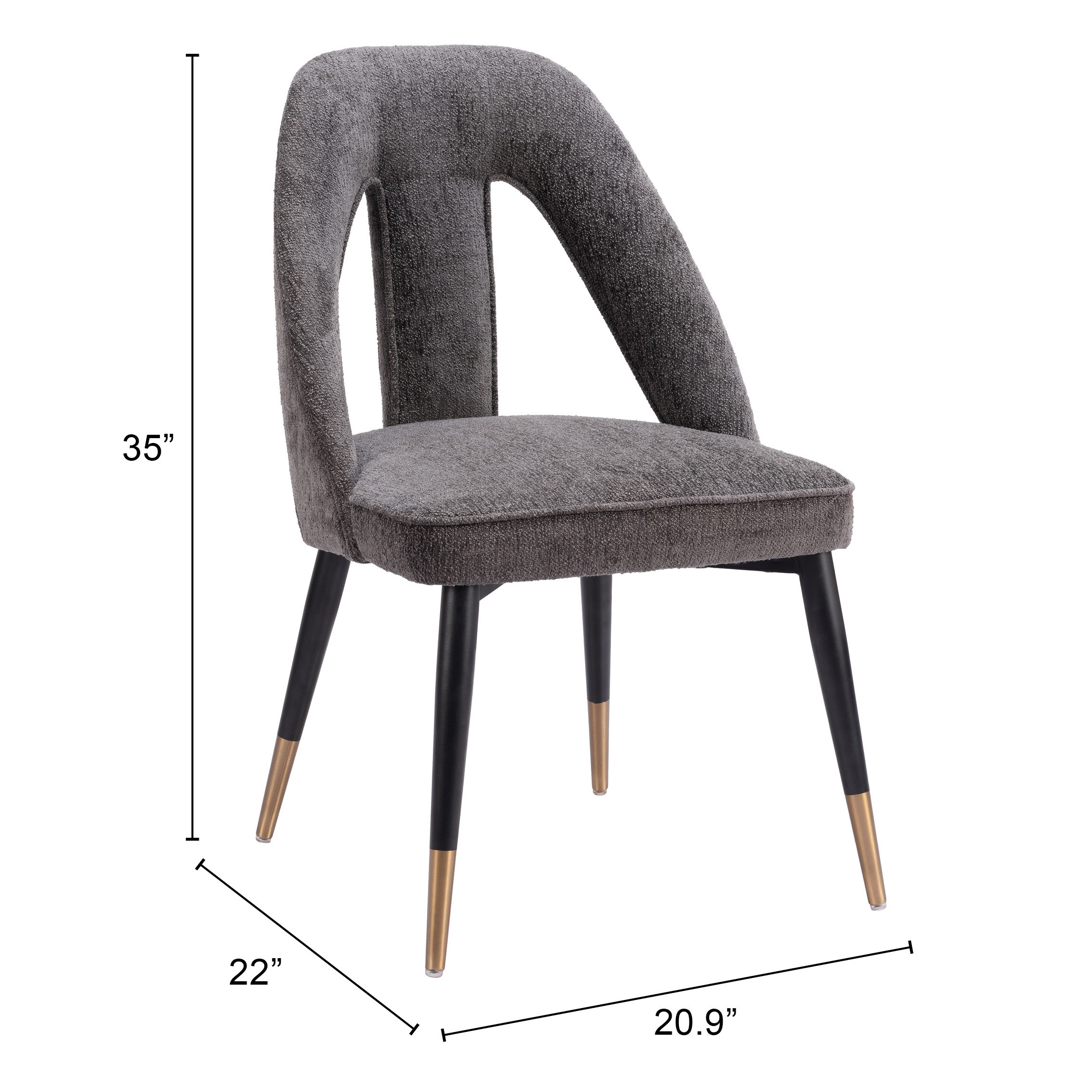 ZUO Artus Dining Chair - Gray