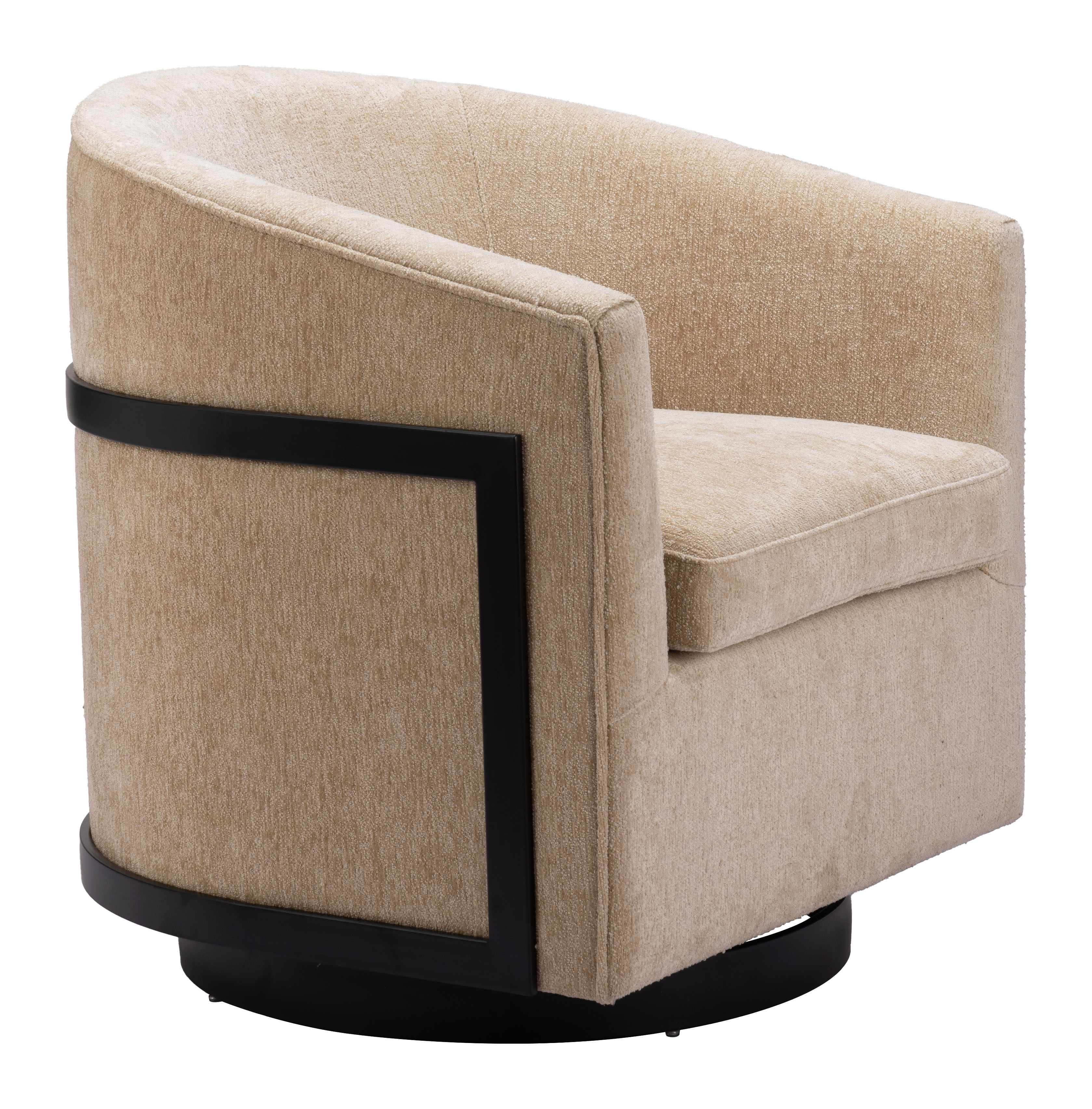 ZUO™ Hanko Swivel Chair - Golden Beige