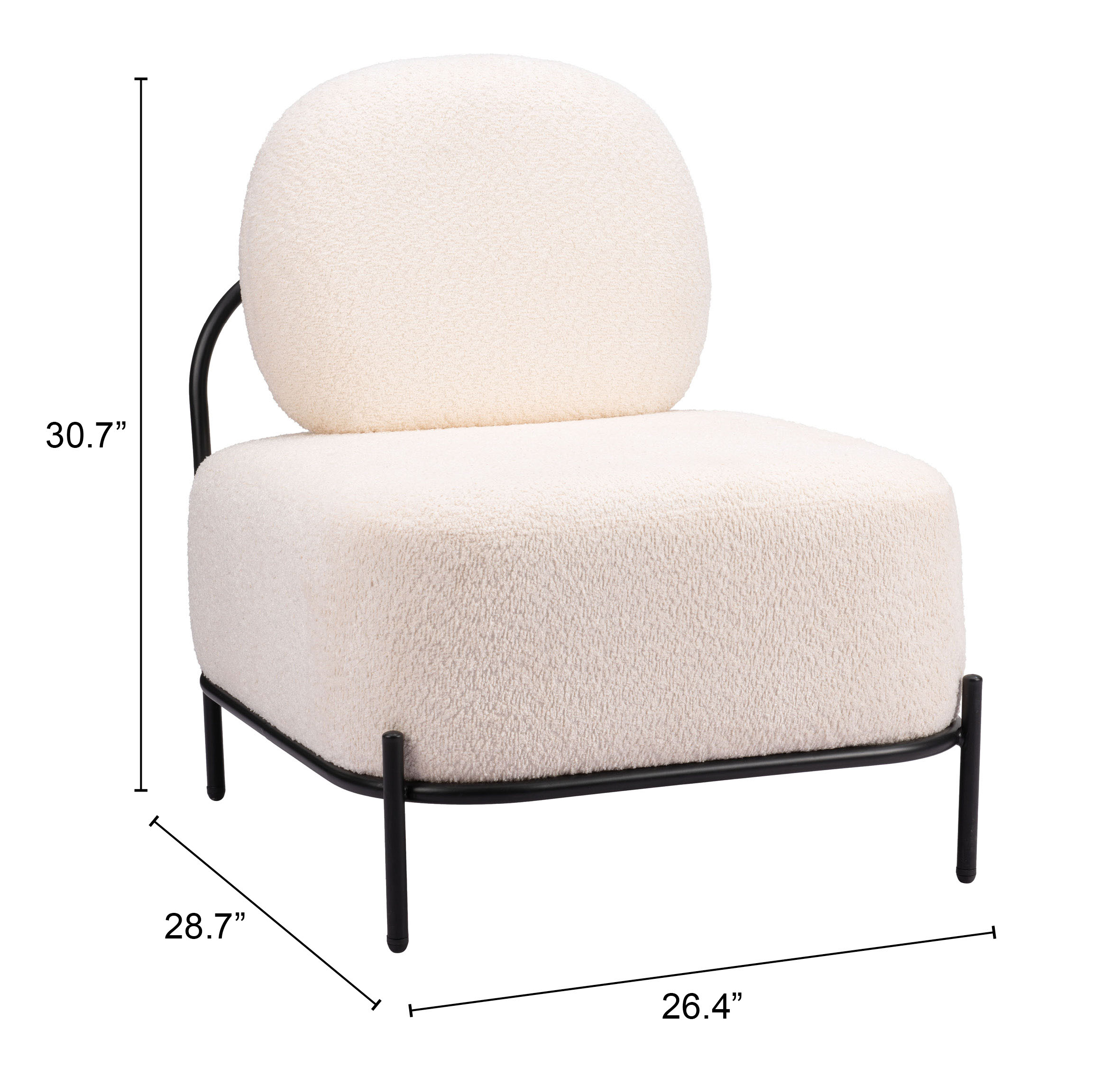 ZUO - Arendal Accent Chair in Vanilla