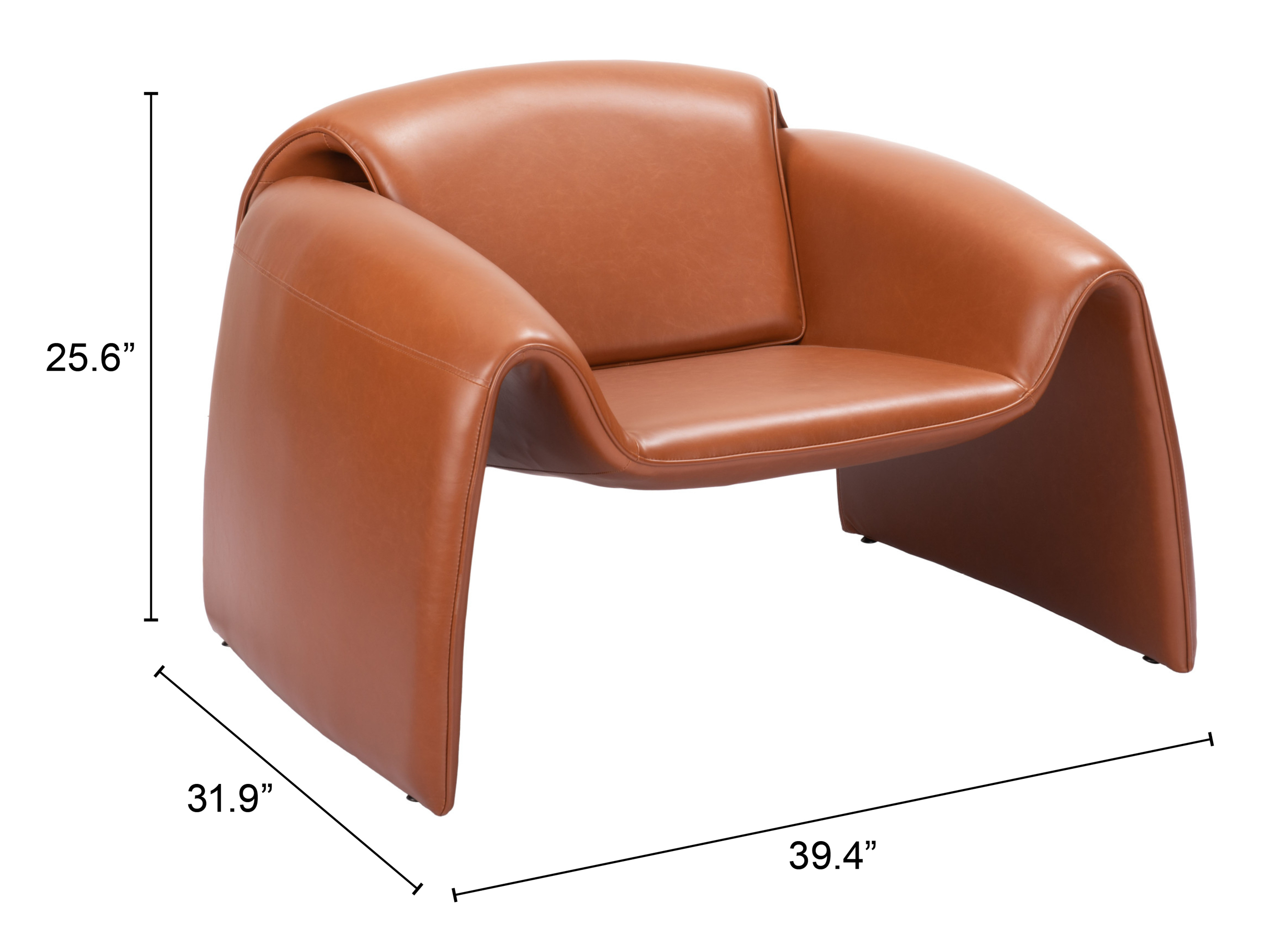 ZUO™ Horten Accent Chair - Brown