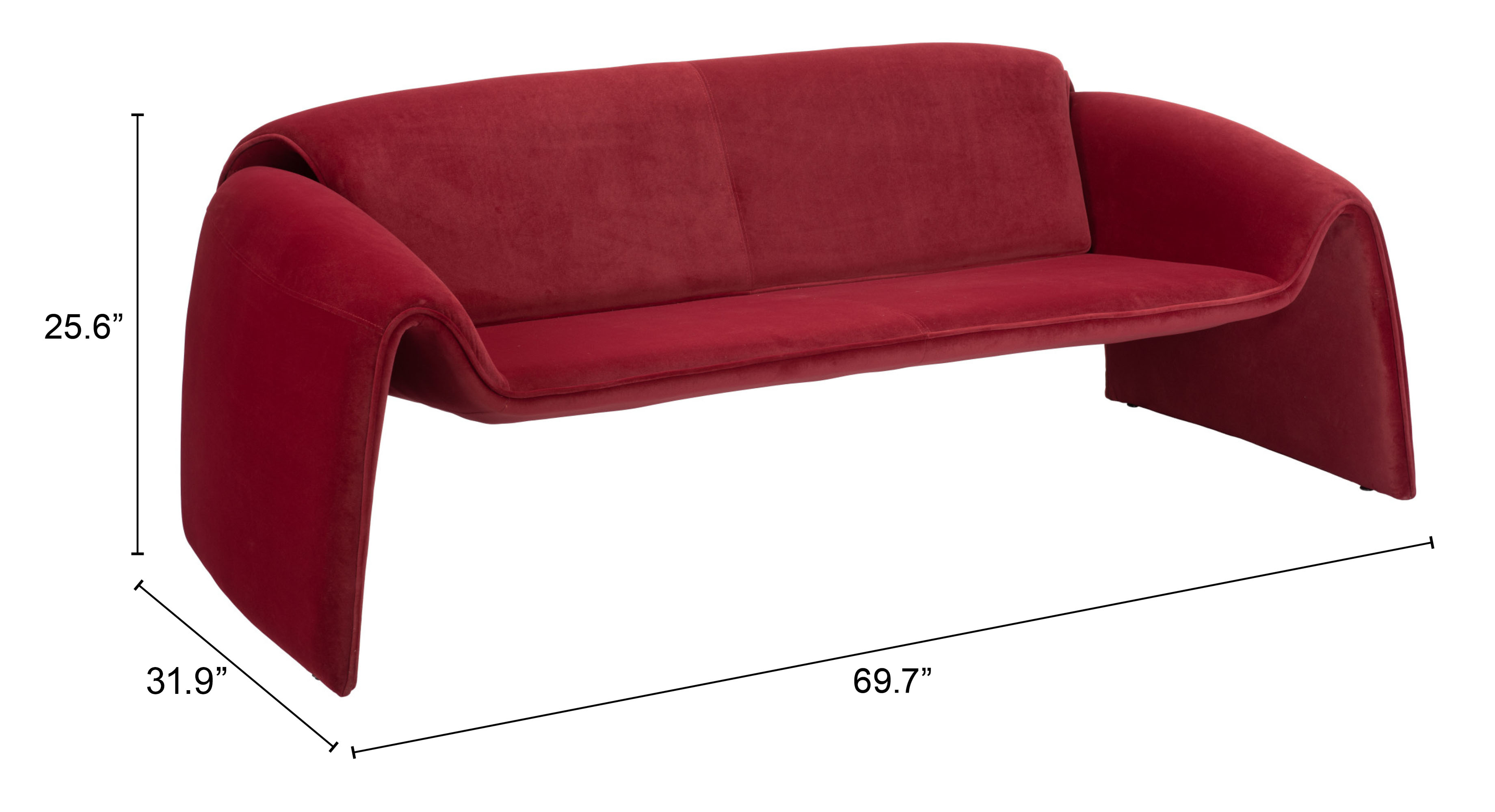 ZUO Horten Sofa - Red