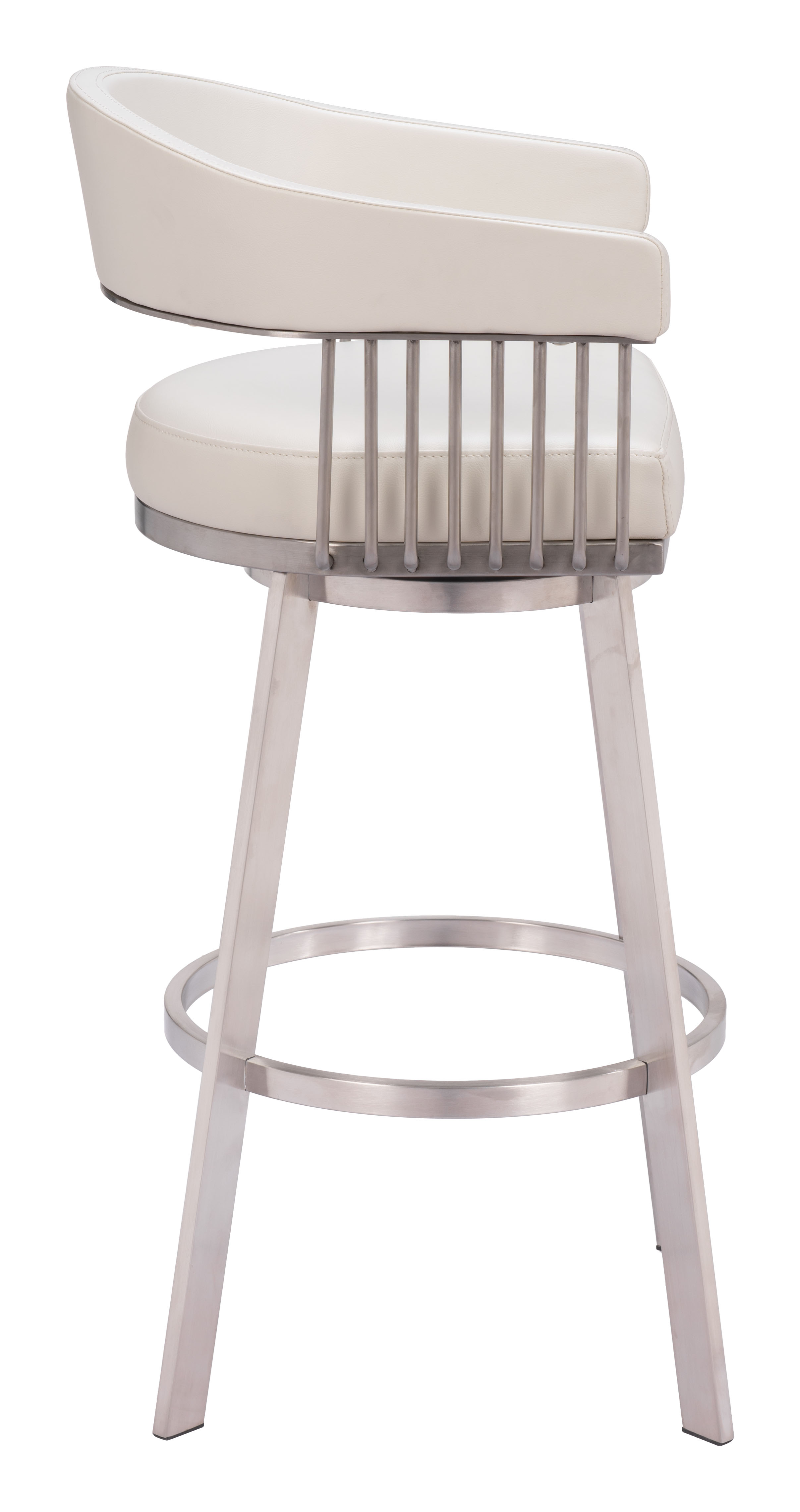 ZUO™ Bantry Swivel Barstool - White