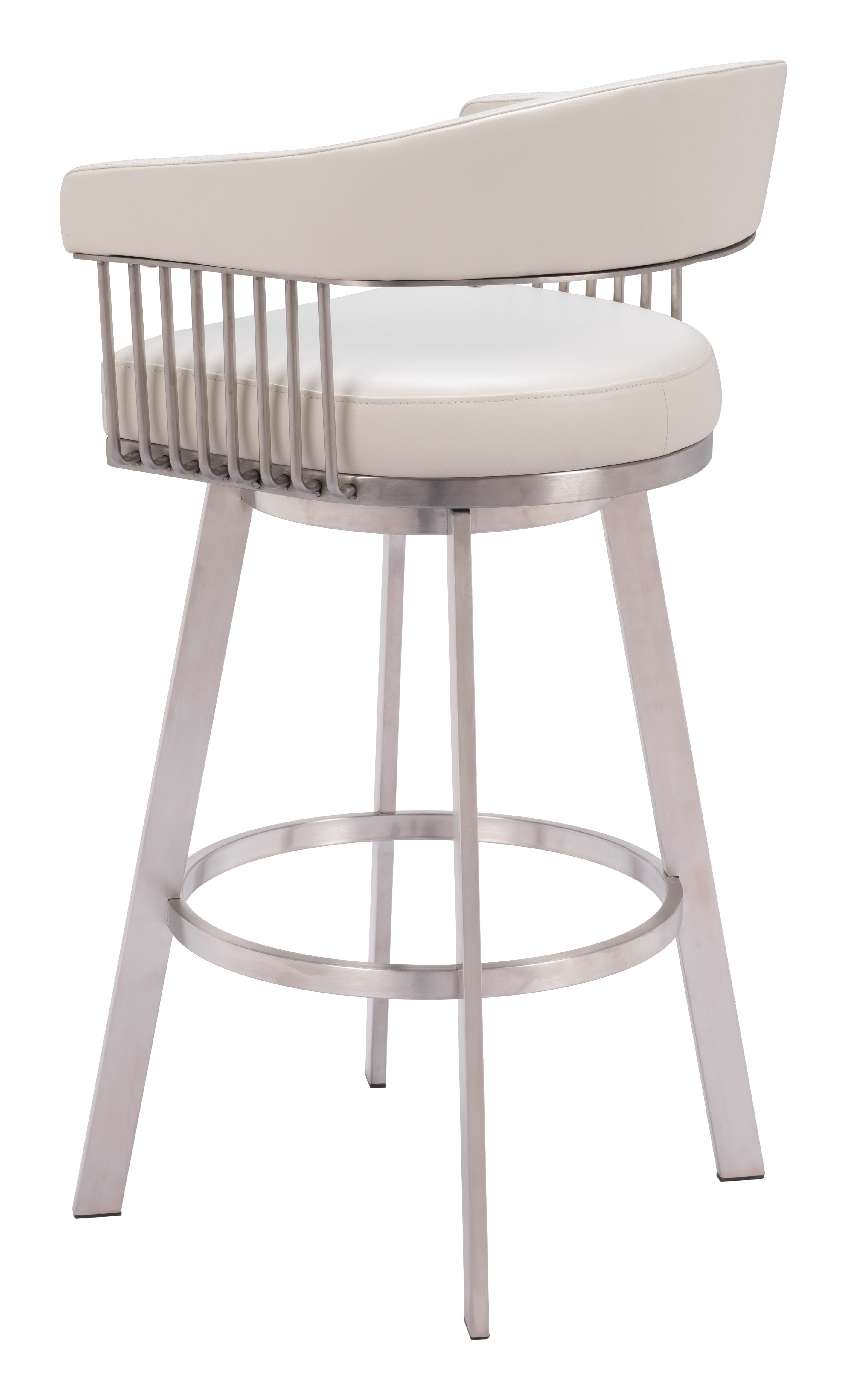 ZUO™ Bantry Swivel Barstool - White