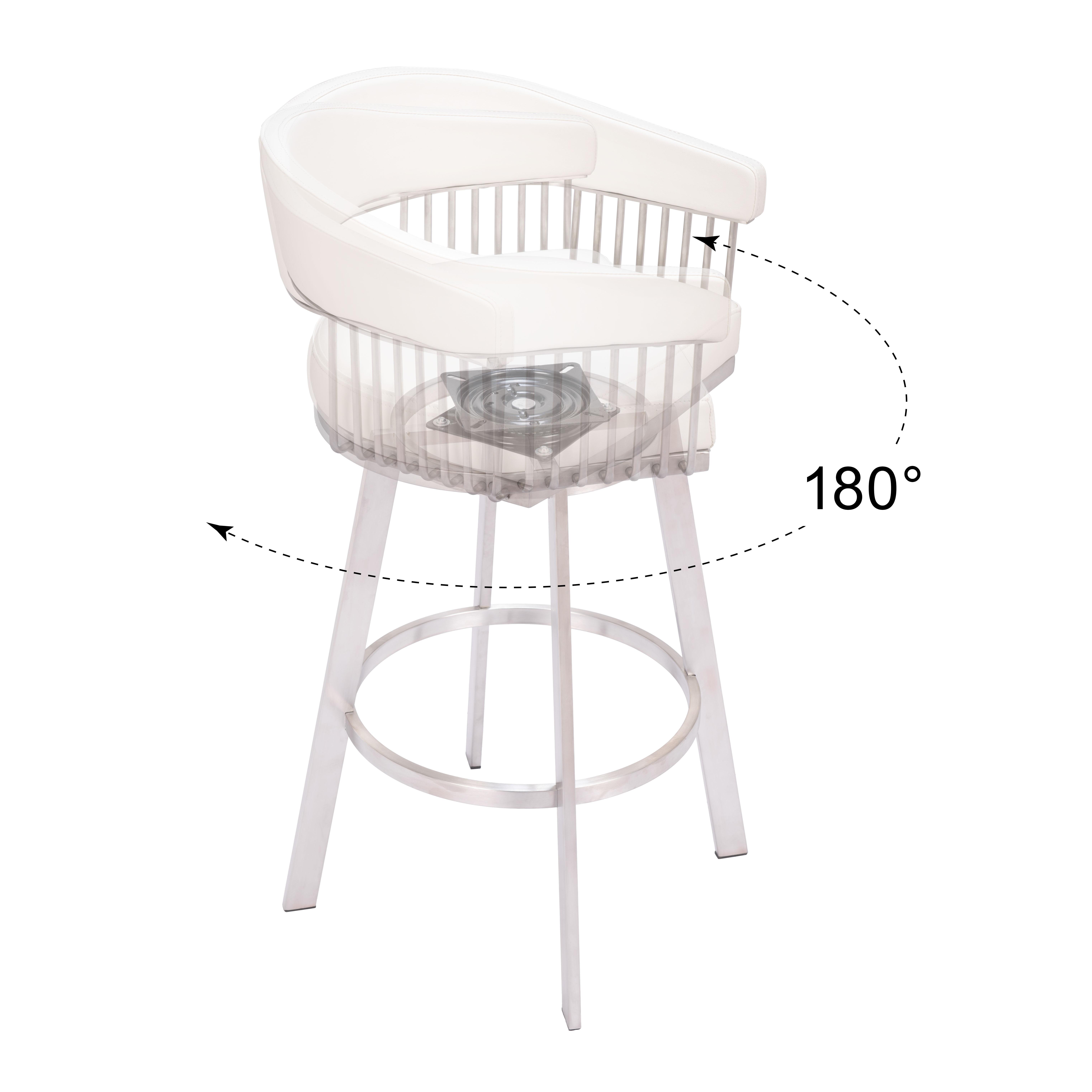 ZUO™ Bantry Swivel Barstool - White